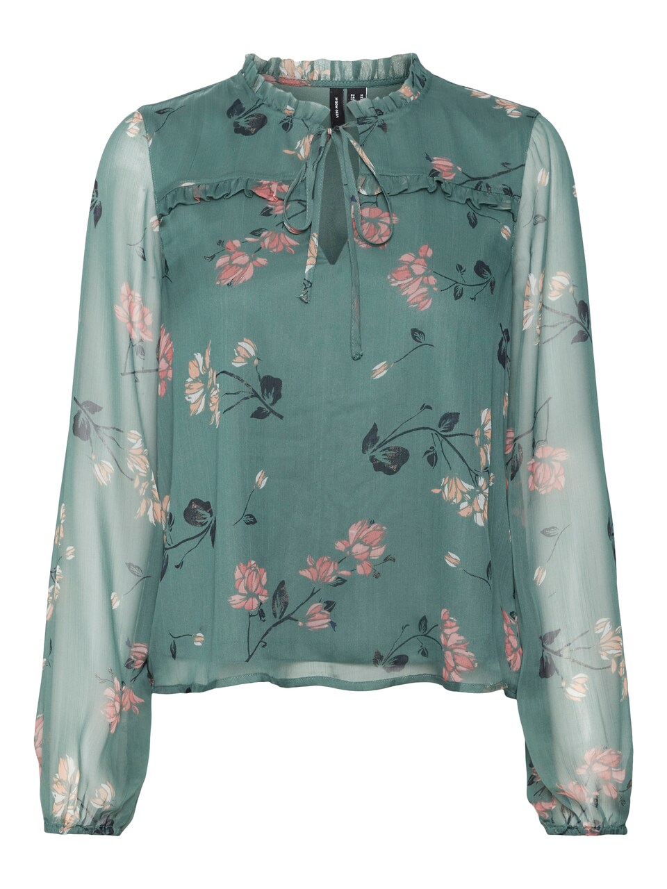 Blus 'VMMilla' jade / rosa / svart