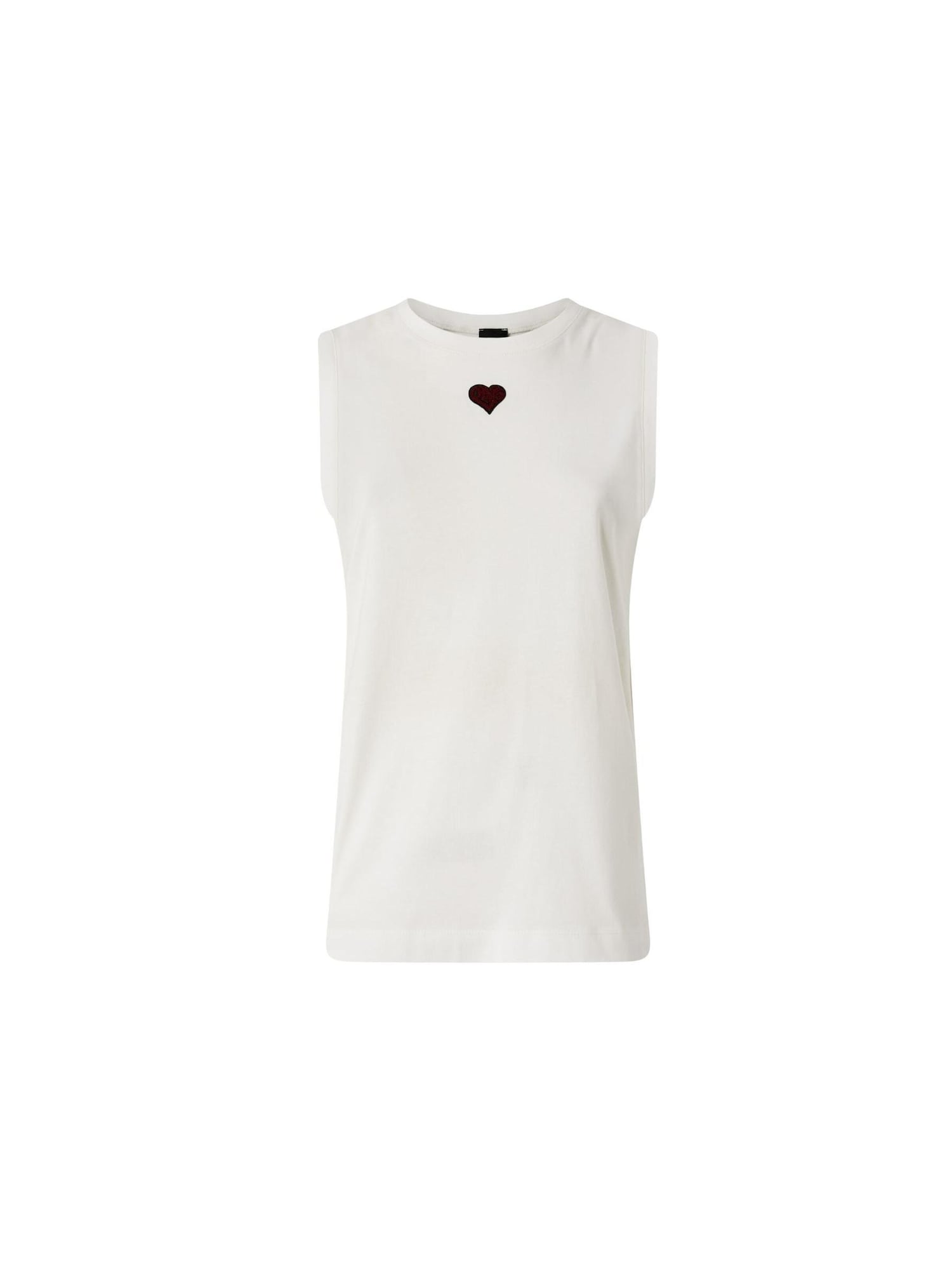 PINKO Top 'PINKO CASIMIRO CANOTTA JERSEY DI COTONE CON RICAMO canotta' blanco