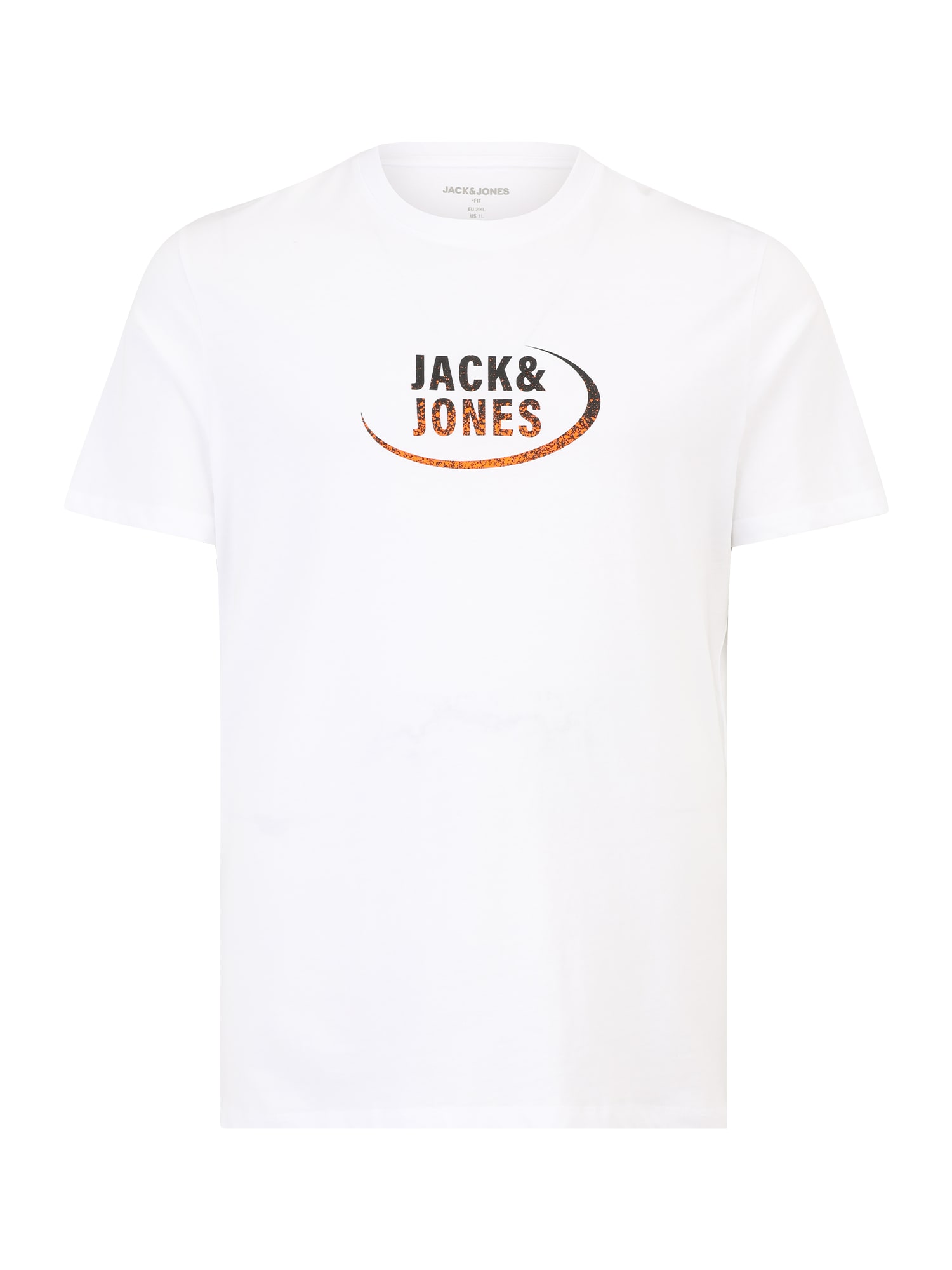 Jack & Jones Plus Tričko 'GRADIENT'  koňaková / čierna / biela