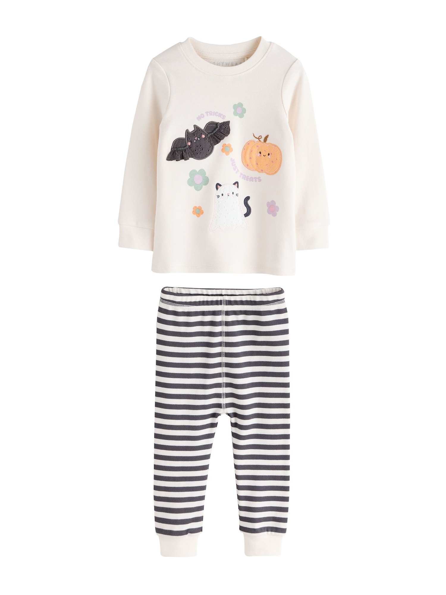 Next Pijamale Halloween Characters verde mentă / portocaliu / negru / alb