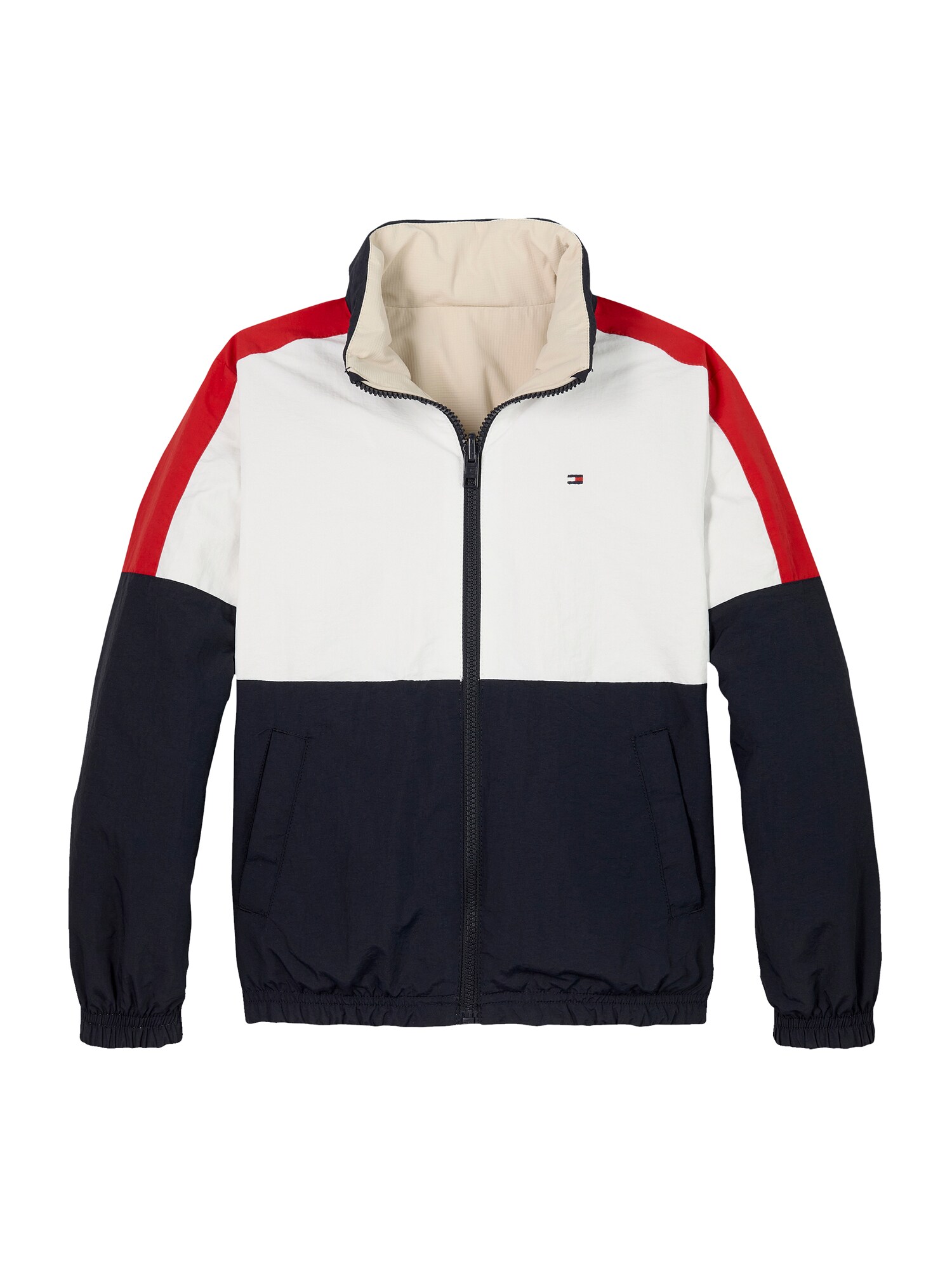 TOMMY HILFIGER Átmeneti dzseki  bézs / tengerészkék / piros / fehér akciós termékkép 1