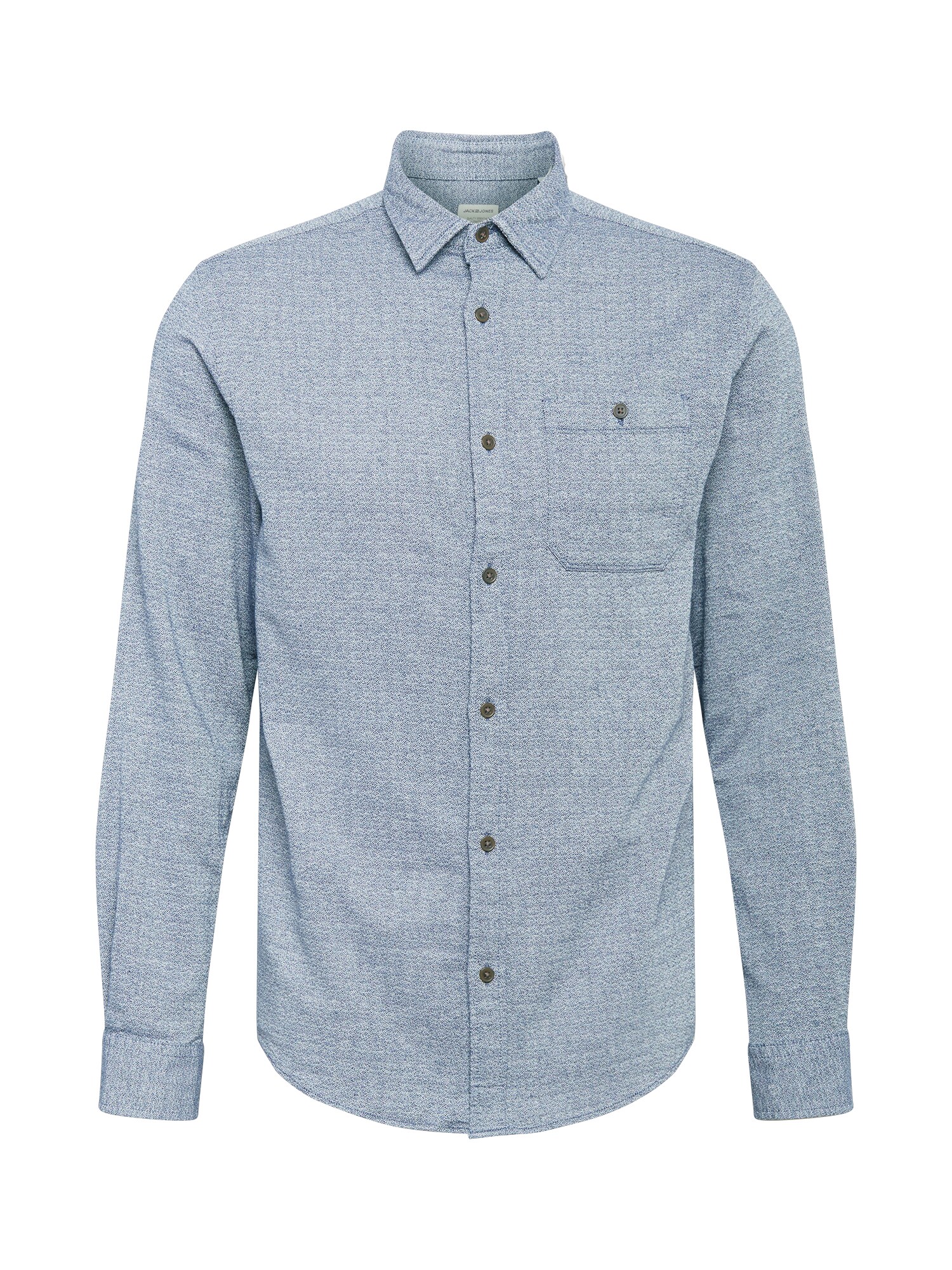JACK & JONES Dalykiniai marškiniai 'BARRET'  melsvai pilka / balta