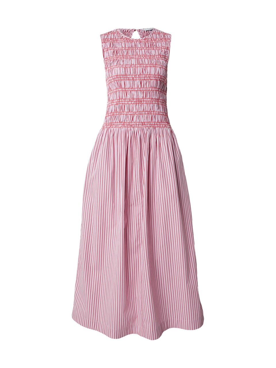 Klänning 'Stripe Smock Sleeveless Fit And Flare Maxi' marinblå / rosa