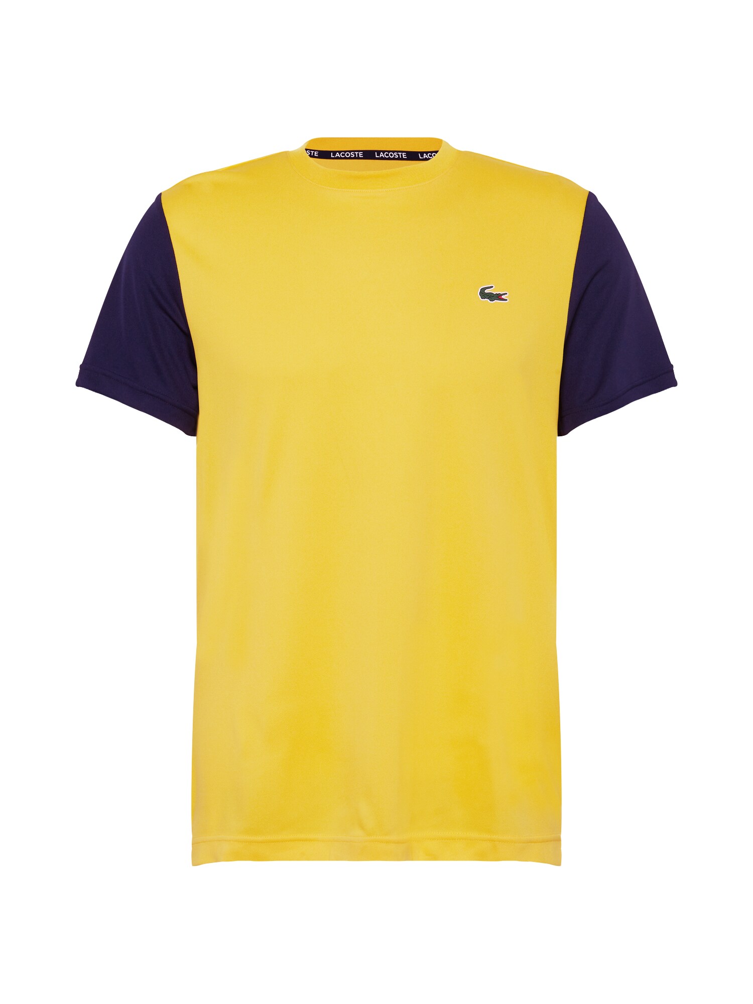 Lacoste Sport Sportiniai marškinėliai  tamsiai mėlyna jūros spalva / geltona