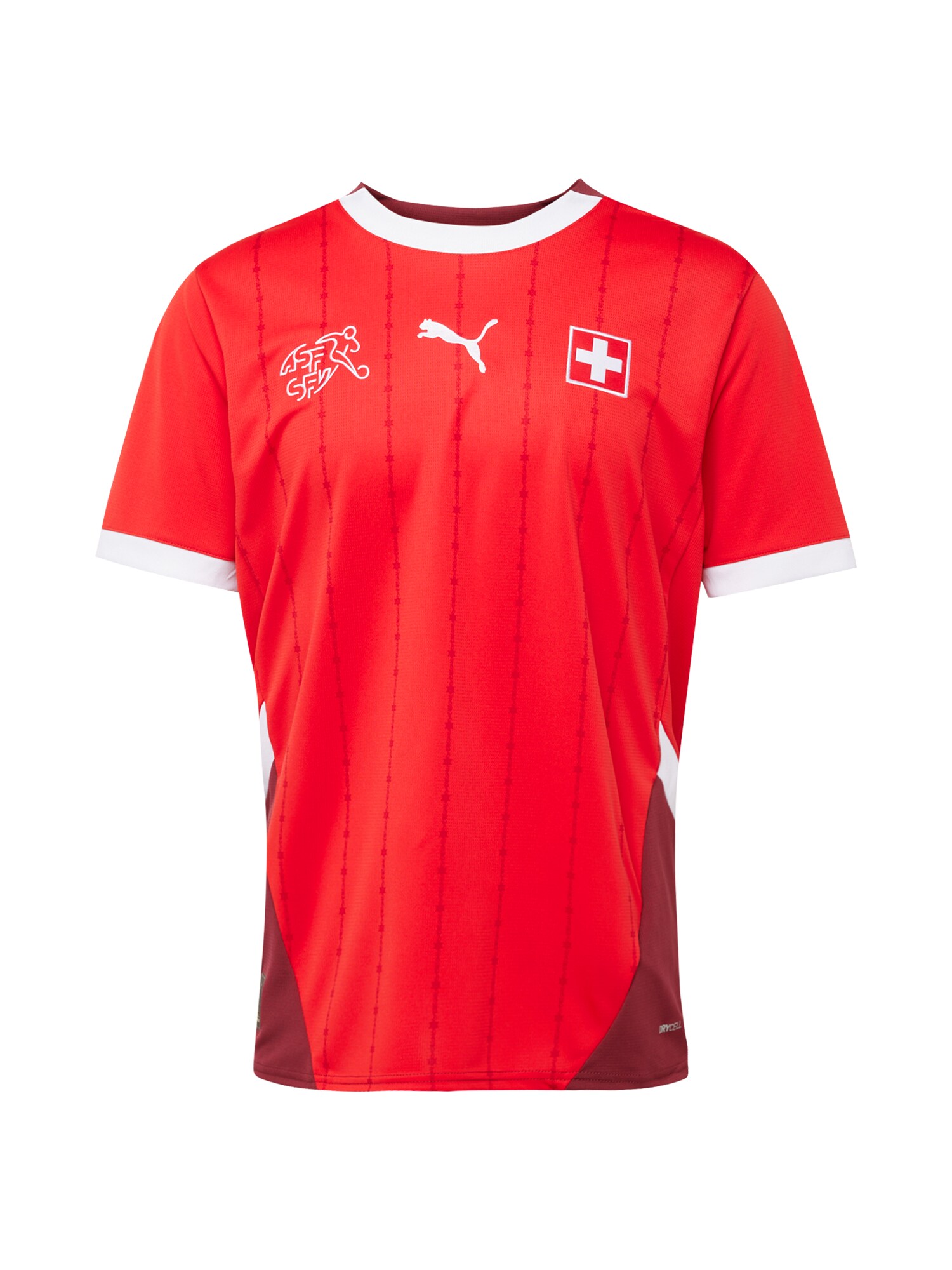 PUMA Dres 'Schweiz 2024'  červená / burgundská / biela