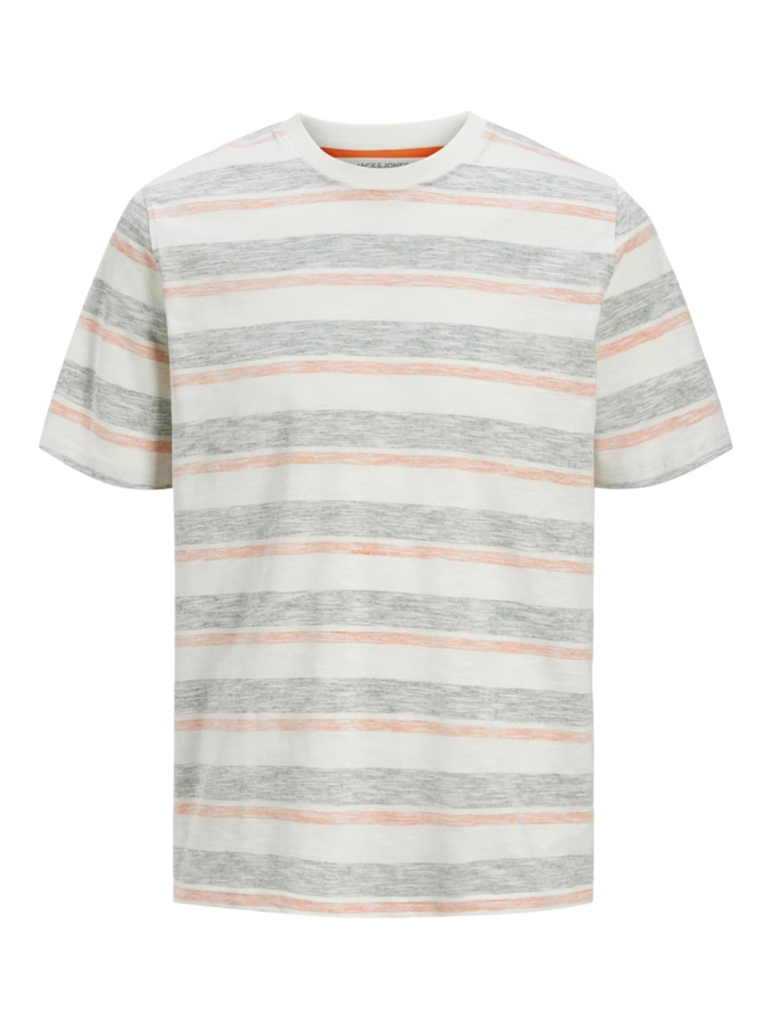 JACK & JONES Póló 'JJBIRK'  zöld / narancs / fehér akciós termékkép 1