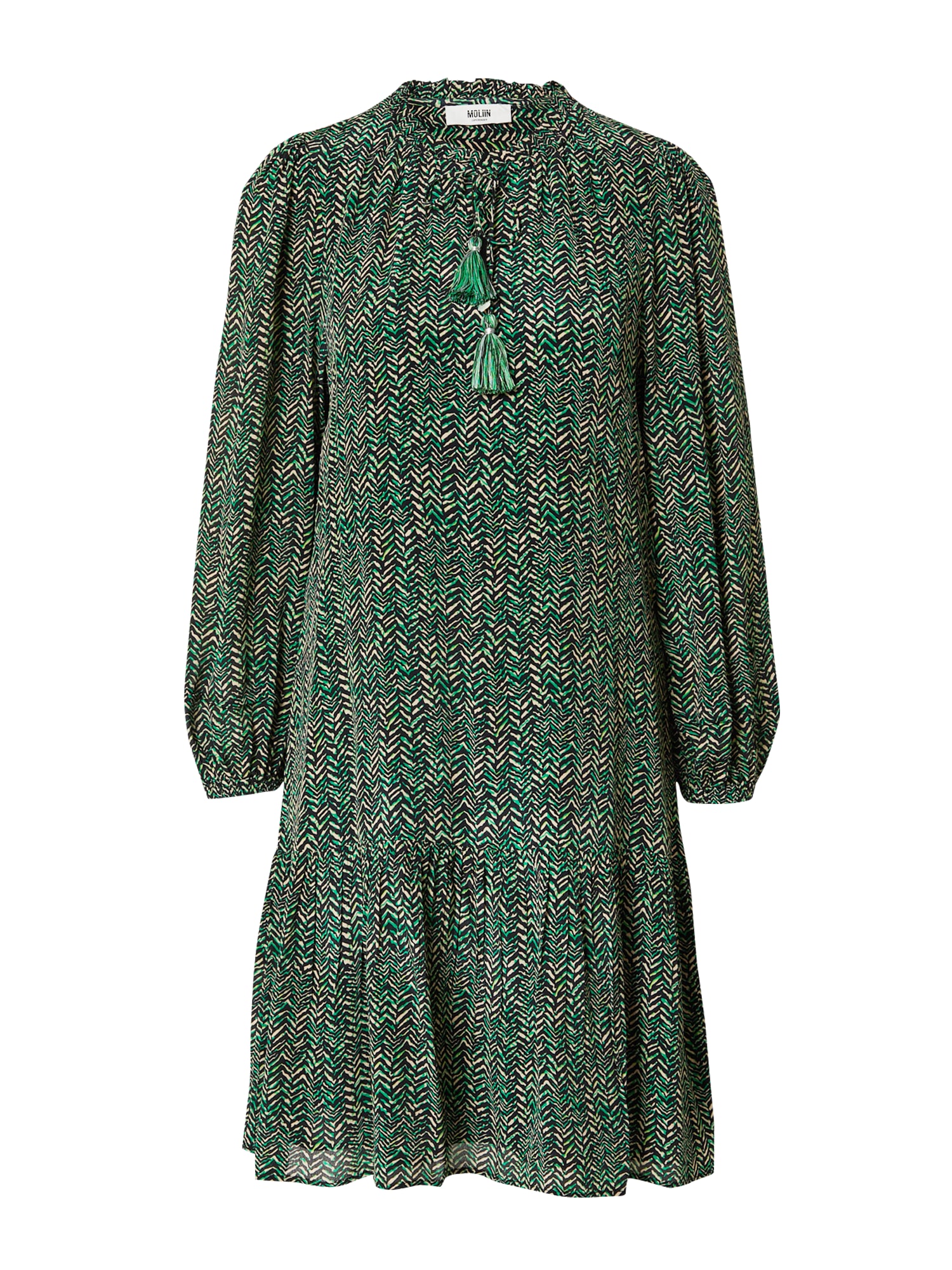 Moliin Copenhagen Palaidinės tipo suknelė 'Ria' smėlio spalva / žalia / juoda