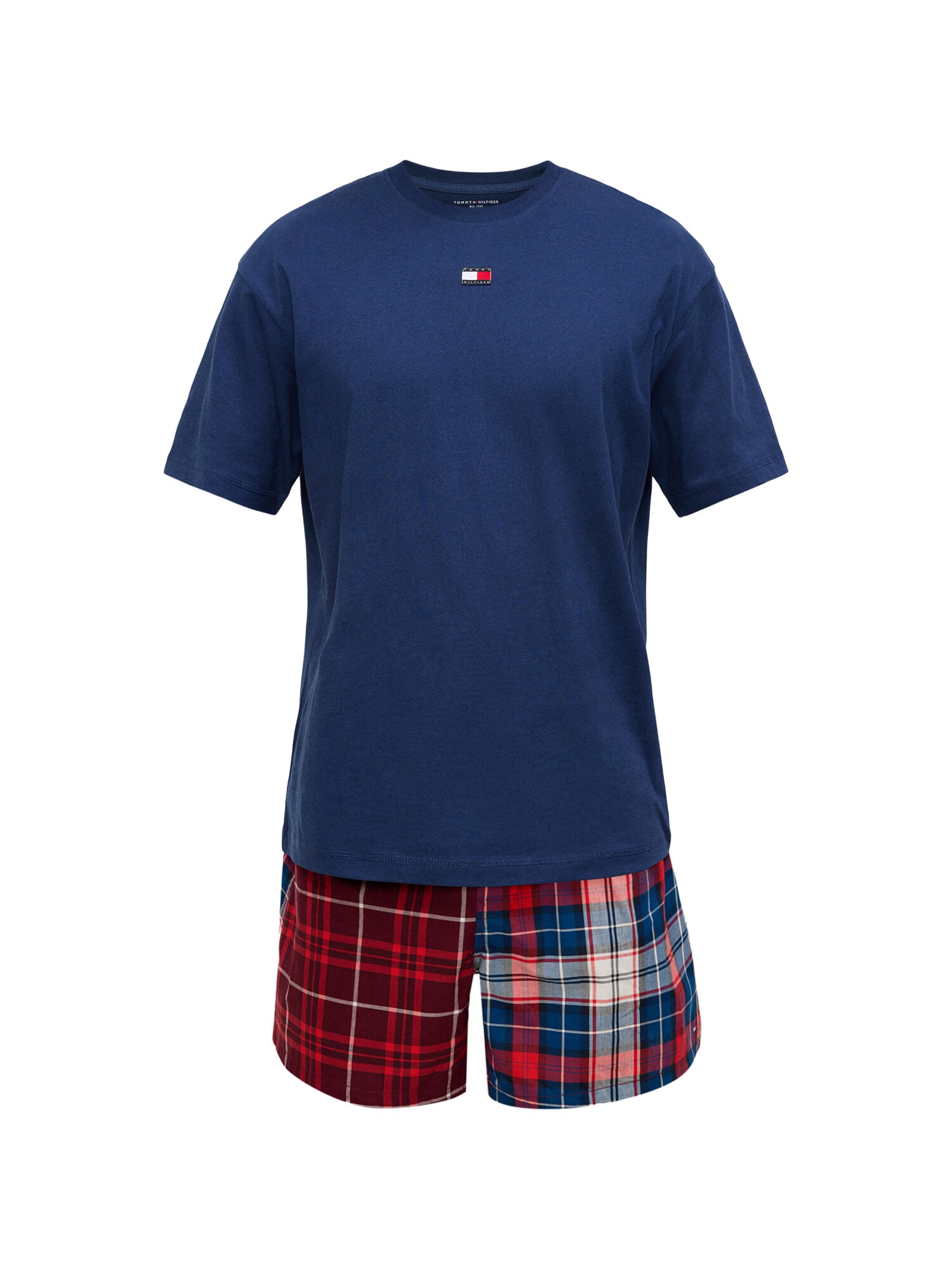 Tommy Hilfiger Underwear Pijama scurtă Heritage  albastru închis / roșu / roşu închis / alb