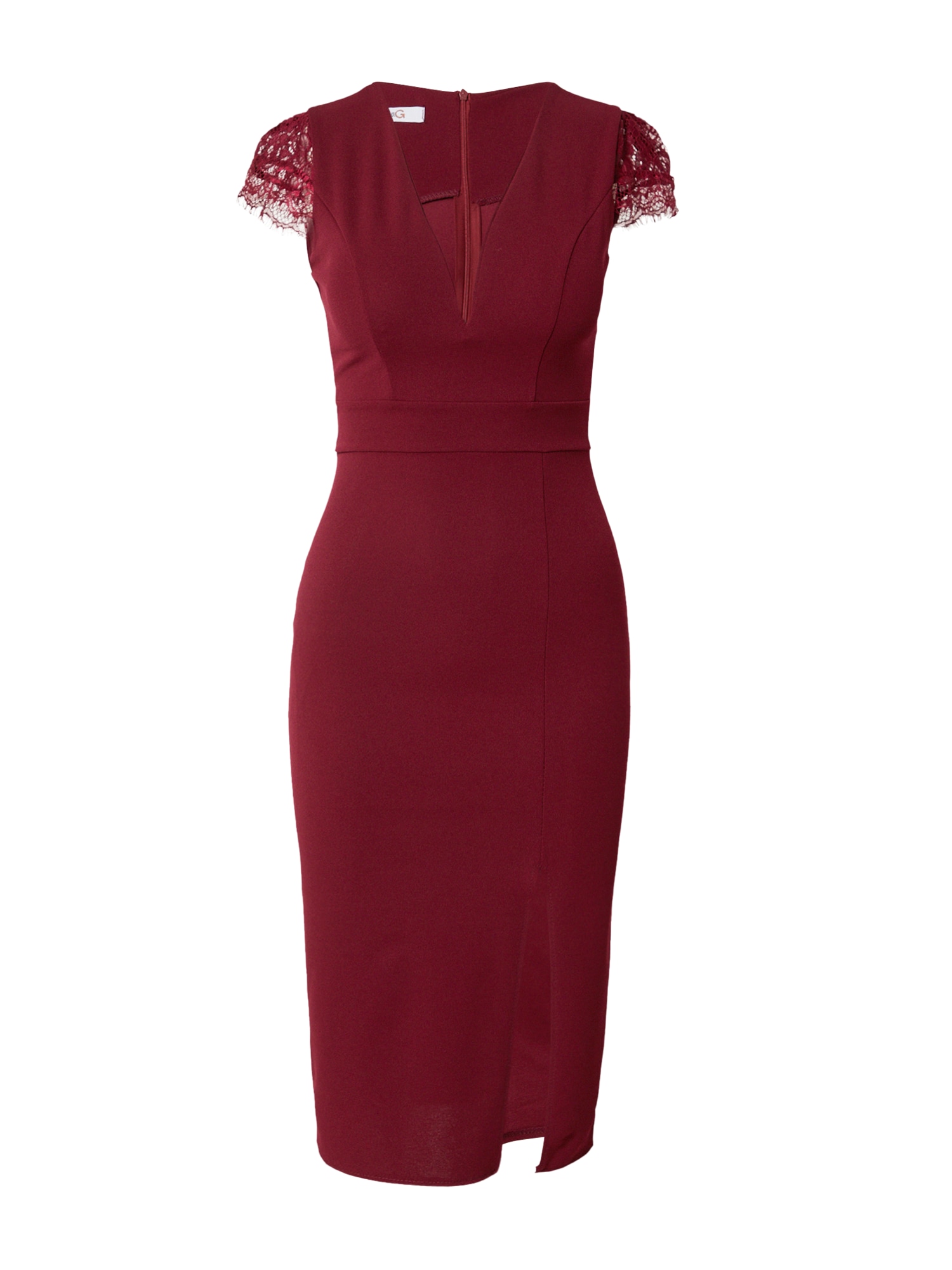 WAL G. Kokteilinė suknelė 'ELIZABET' vyno raudona spalva