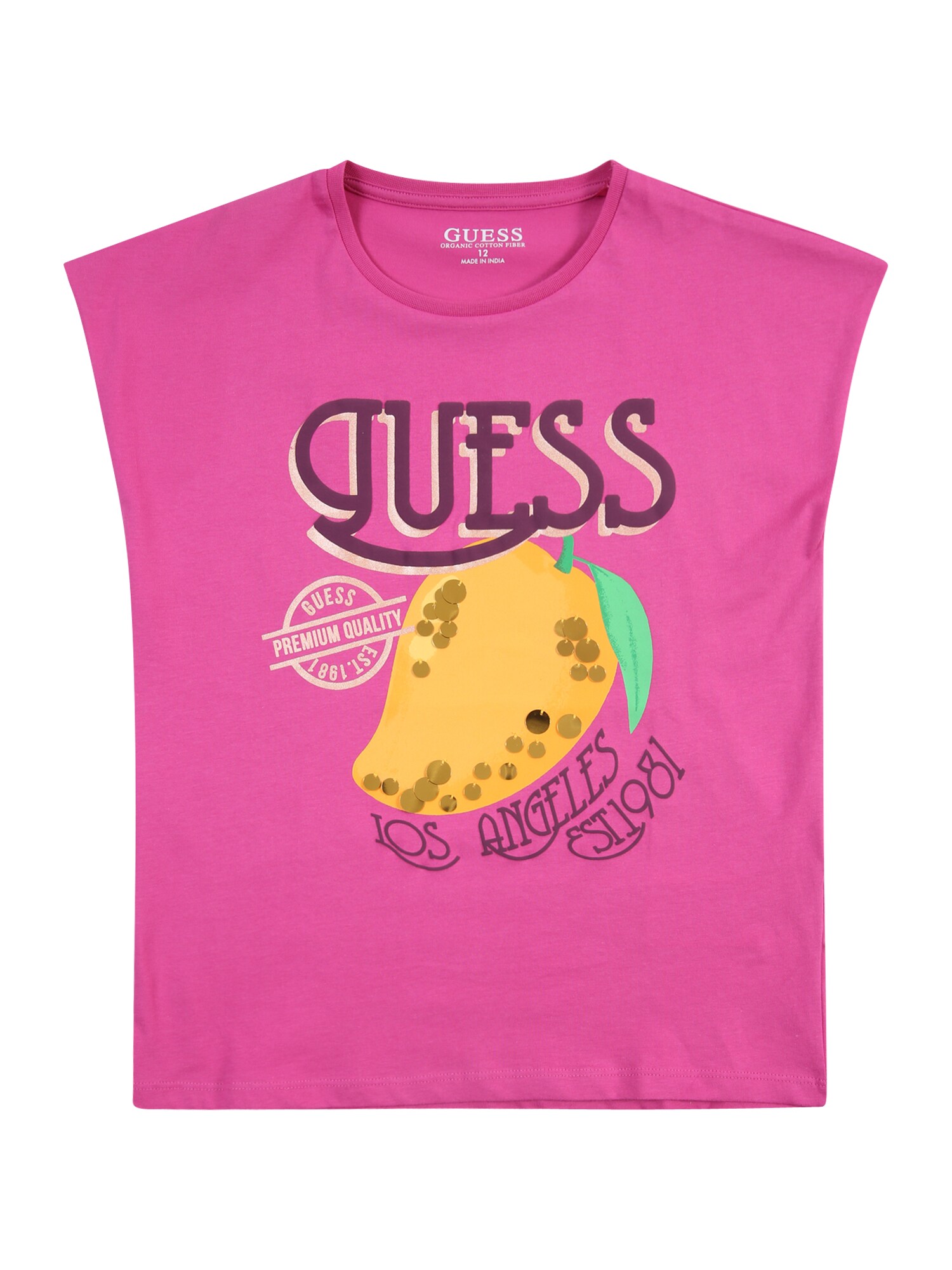 GUESS Top  sárga / jáde / földi szeder / rózsaszín akciós termékkép 1