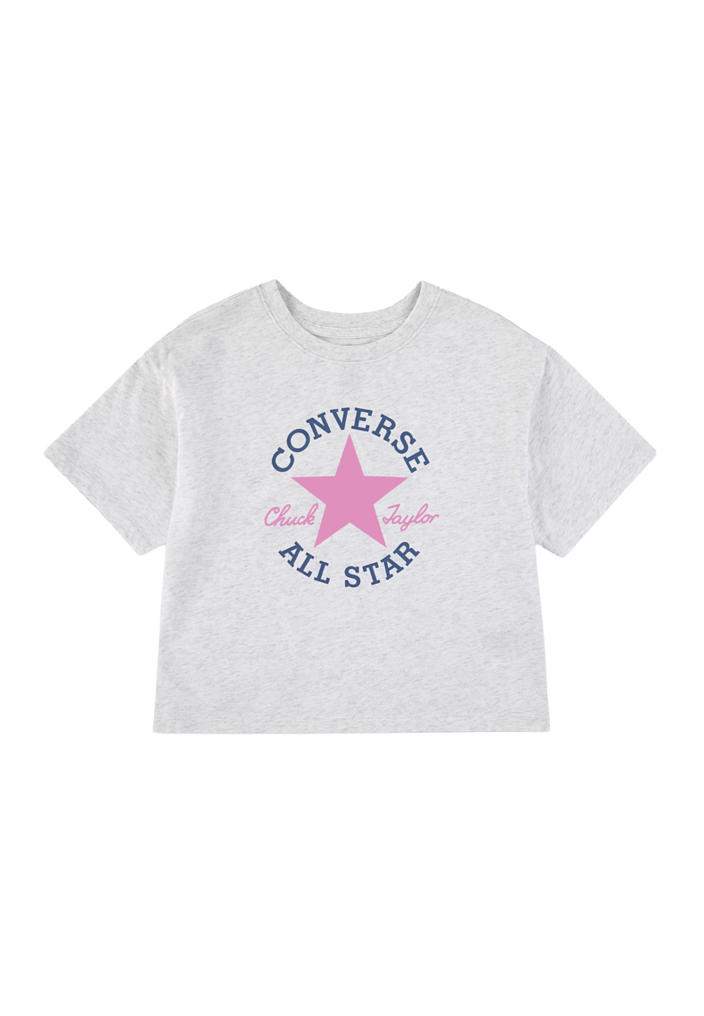 CONVERSE Tricou albastru închis / gri amestecat / roz deschis