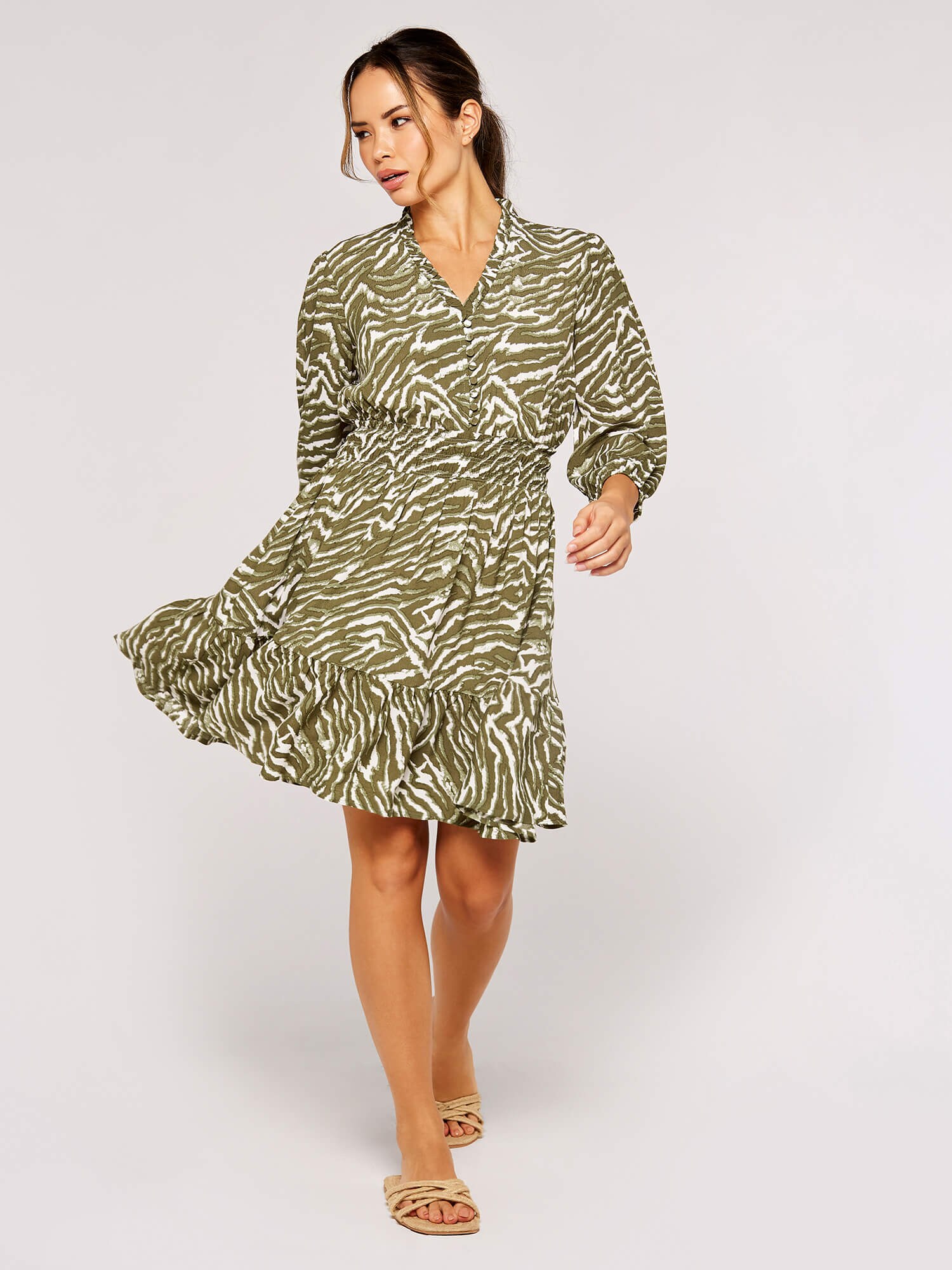 Thumbnail - Apricot Blusenkleid