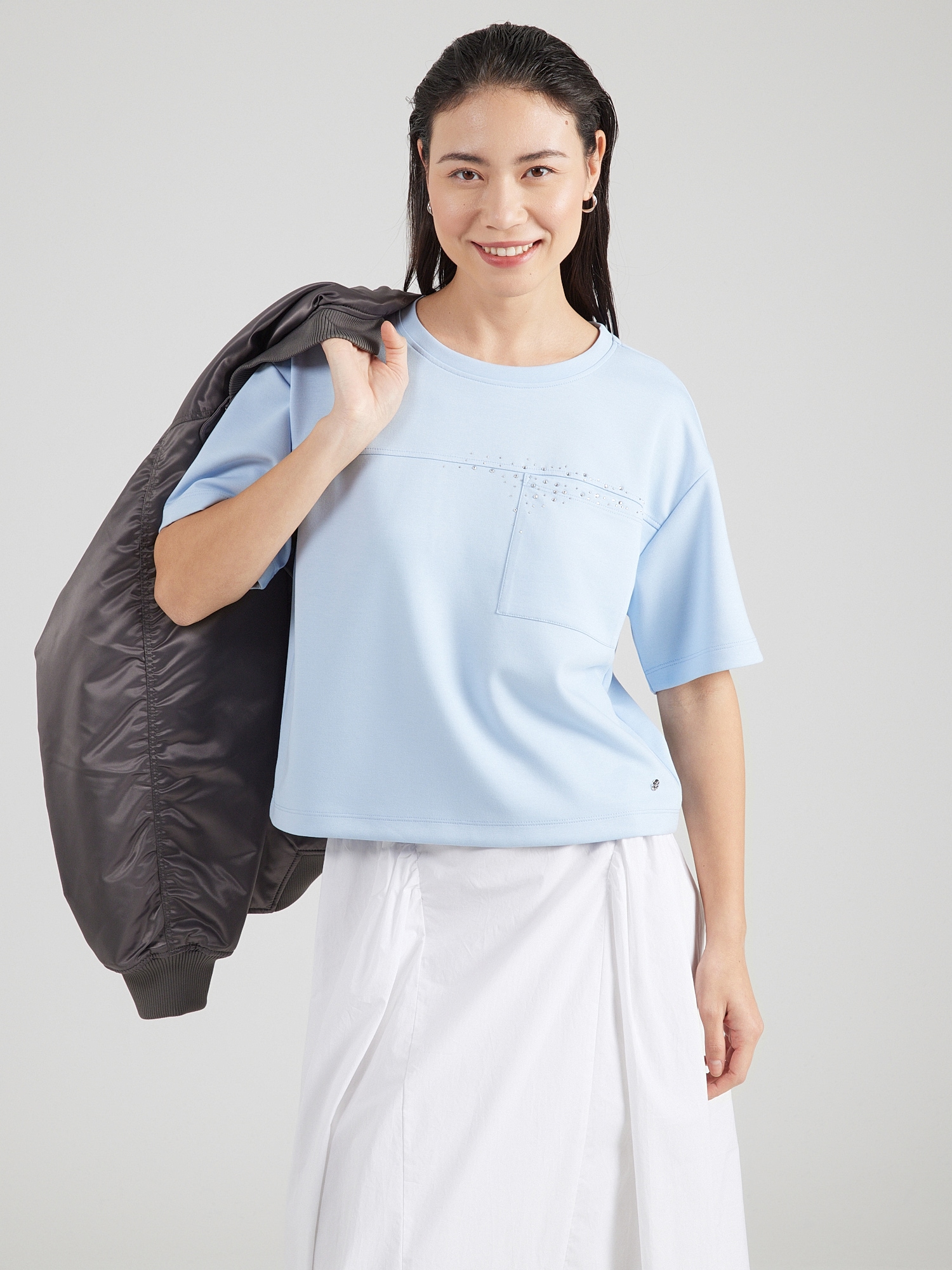 monari Bluză de molton  albastru deschis