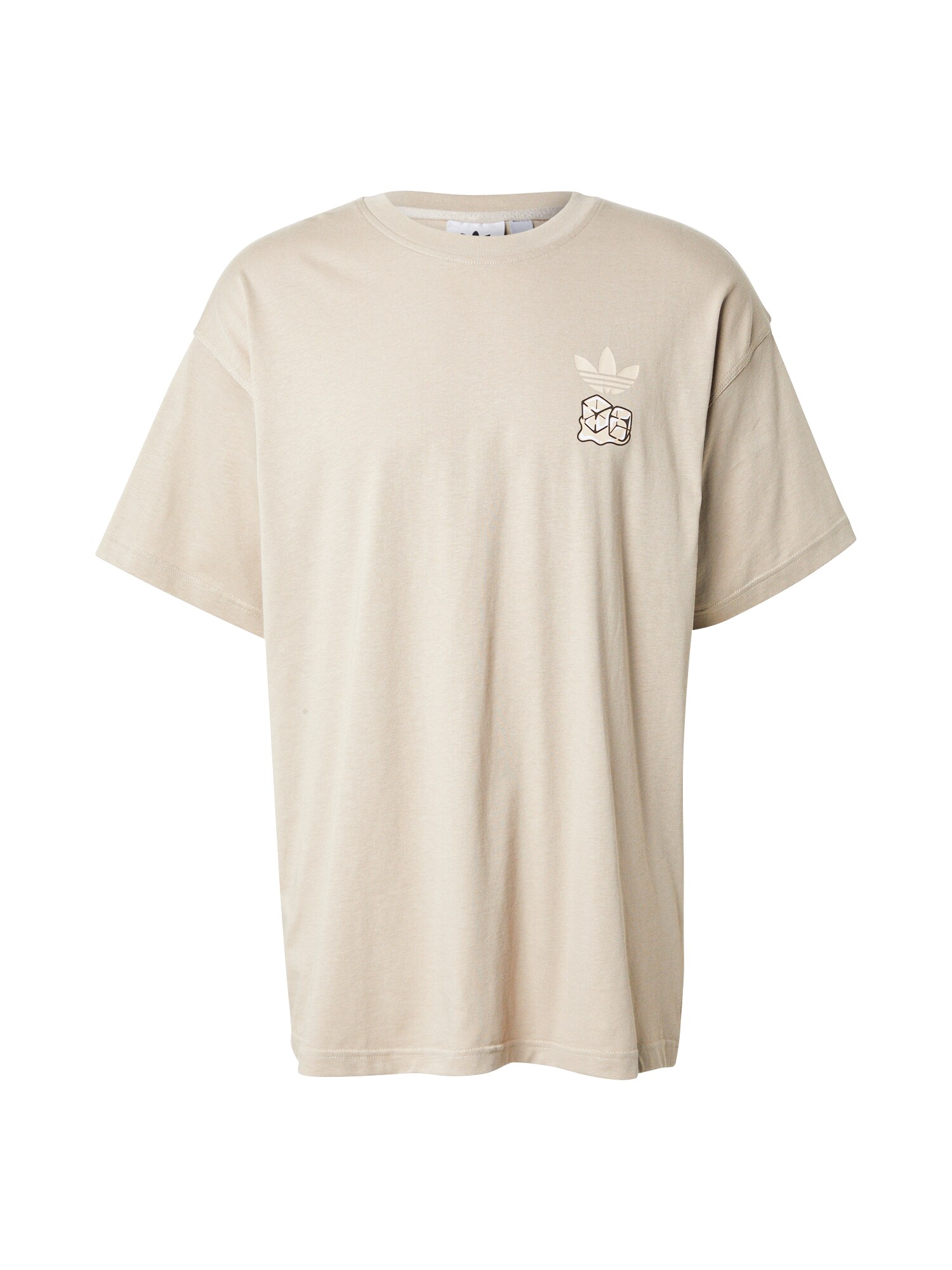 ADIDAS ORIGINALS Tricou Iced Latte  alb kitt / maro închis / alb