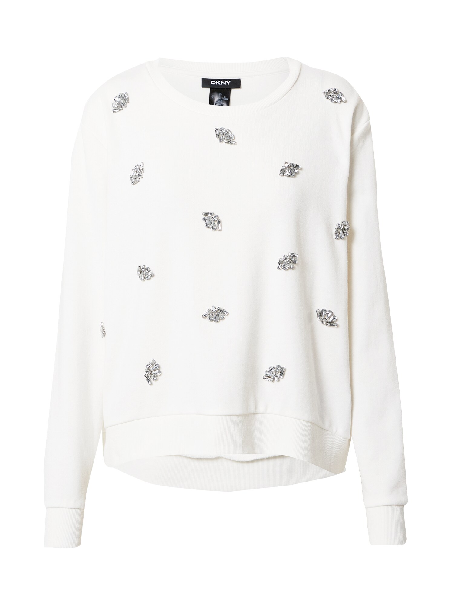 DKNY Megztinis be užsegimo  kremo / sidabrinė