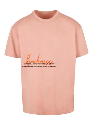 F4NT4STIC Shirt ‘Kindness’ Oranje / Pink / Zwart