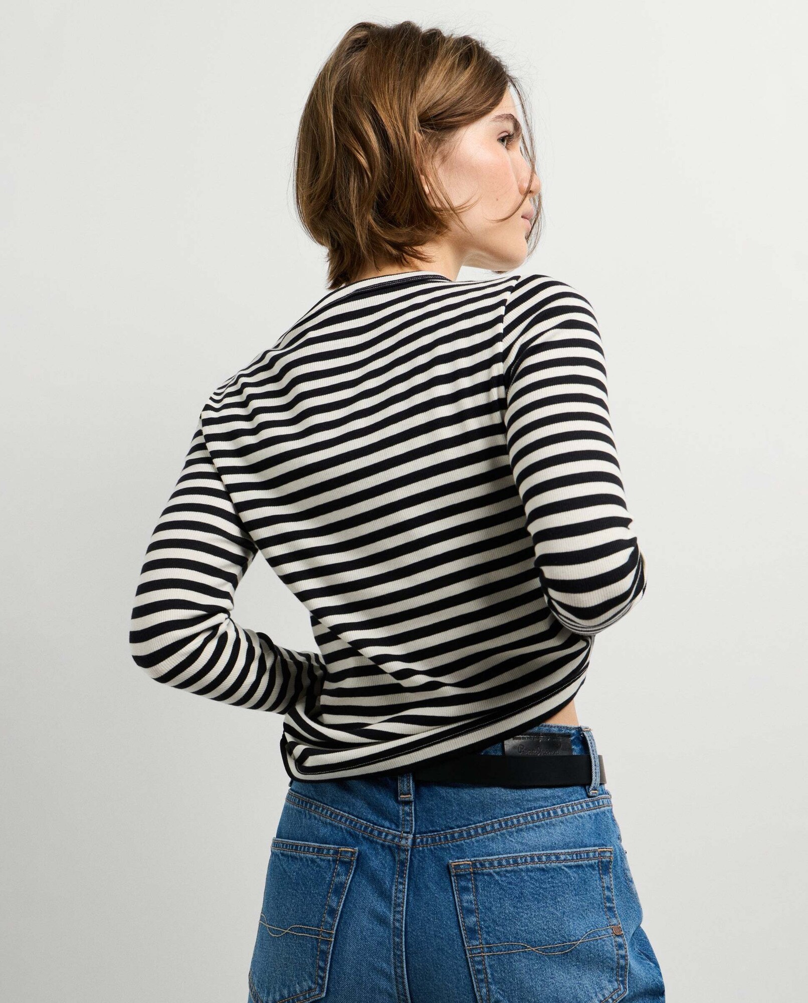 Pepe Jeans Camiseta 'Banit'  negro / blanco – imagen 4