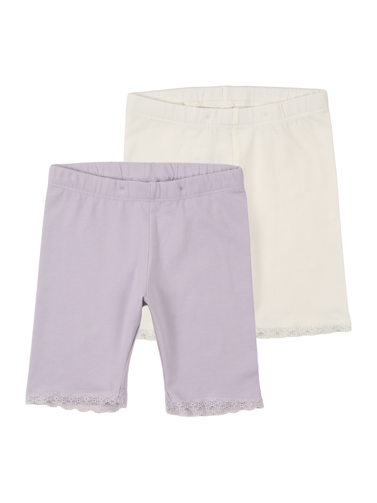 Lindex Leggings mov liliachiu / alb natural