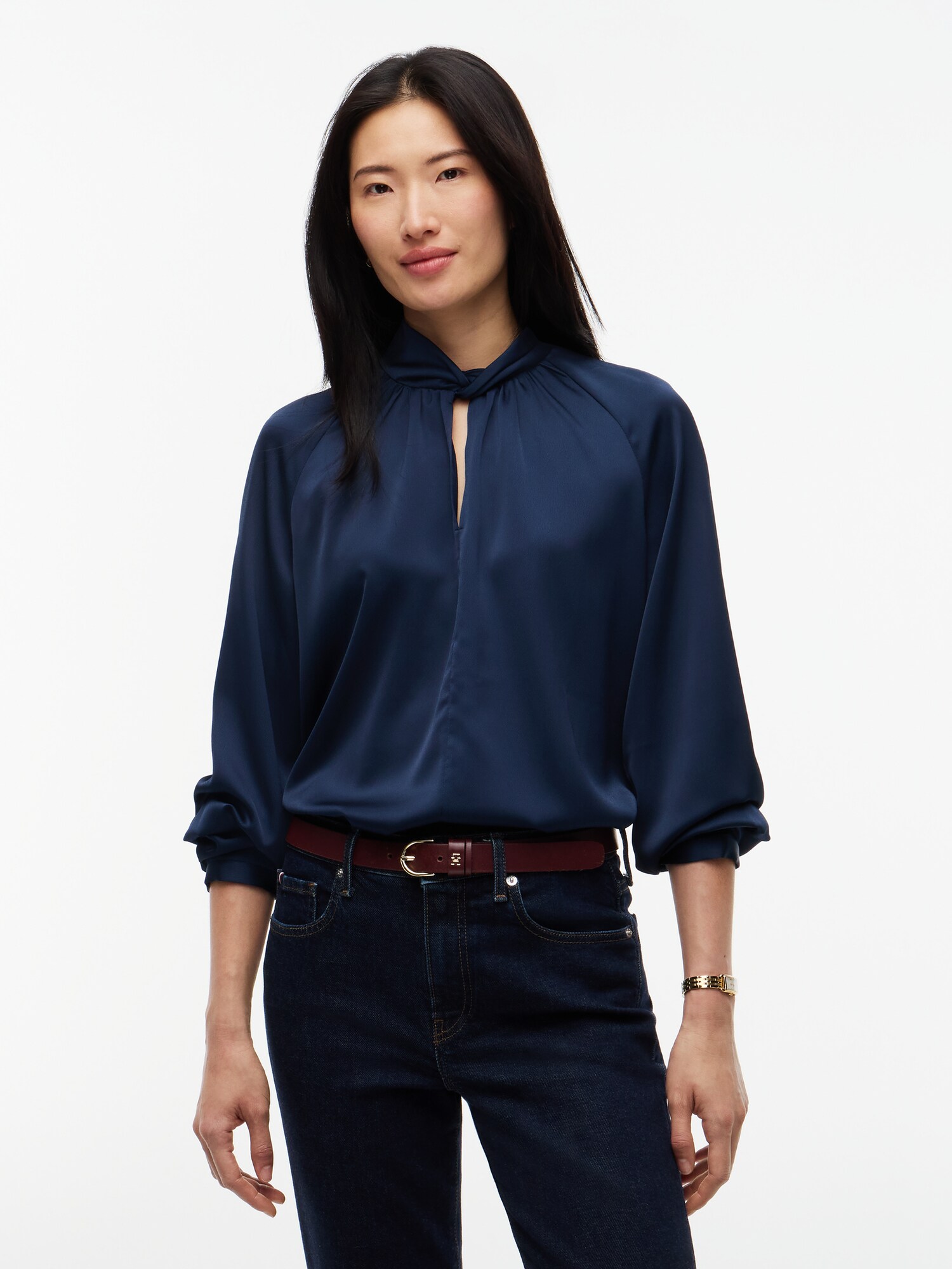 TOMMY HILFIGER Blusa  azul oscuro – imagen 2