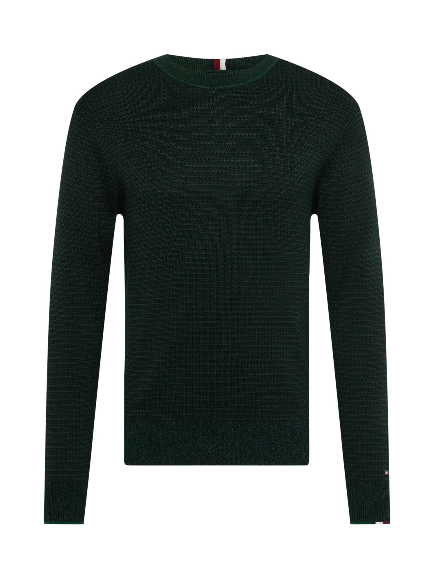 Tommy Hilfiger Tailored Pullover 'HOUNDSTOOTH'  verde escuro / vermelho / branco