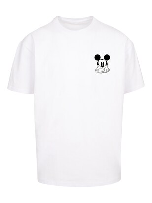 F4NT4STIC Shirt ‘Disney Mickey Mouse Don’t Speak’ Zwart / Wit