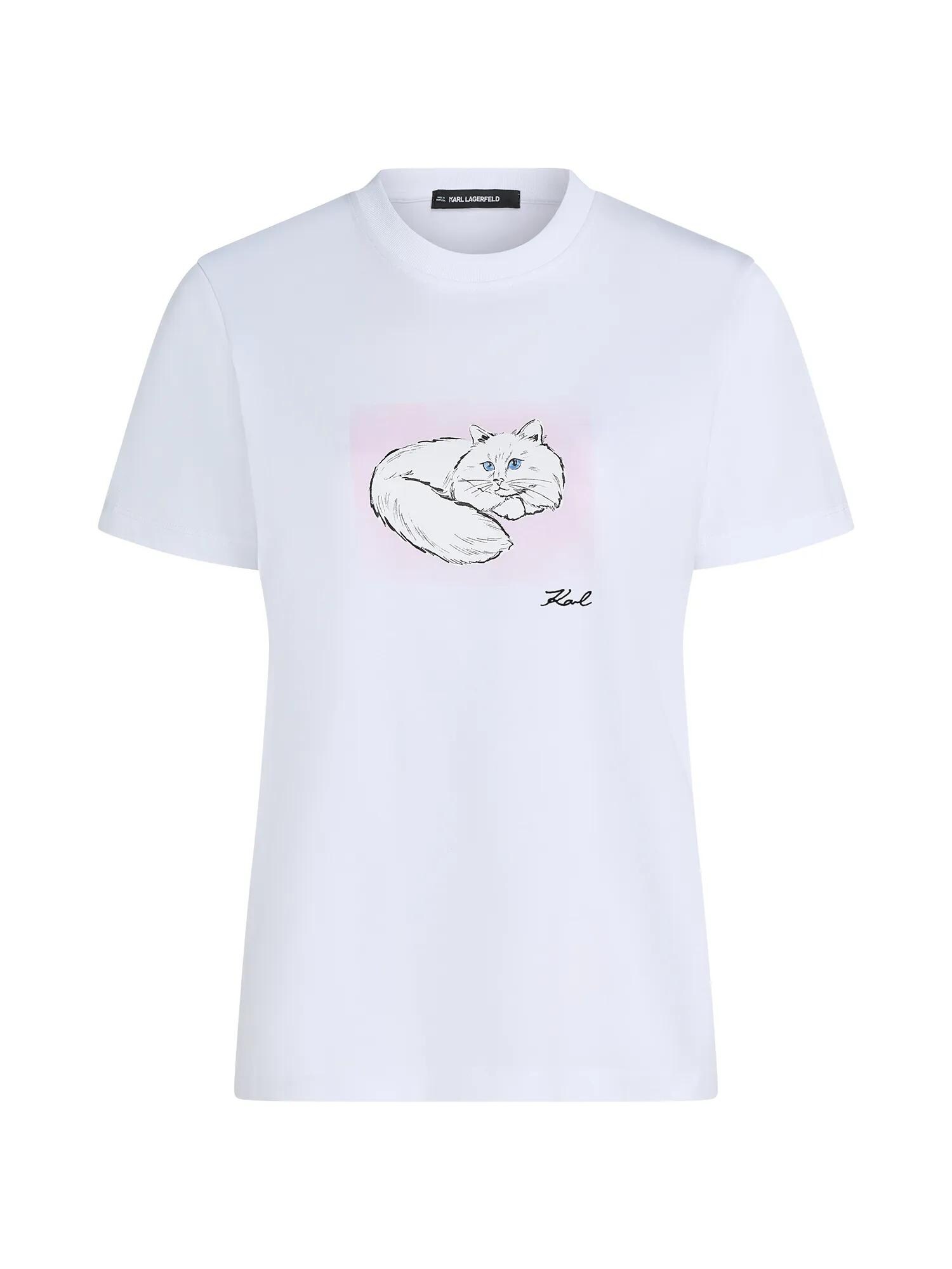 Karl Lagerfeld Tricou  azur / rosé / negru / alb