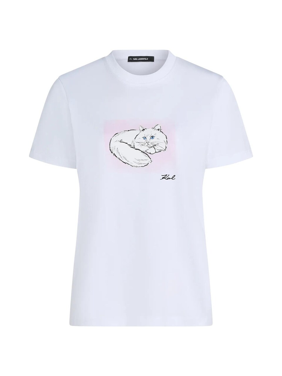 T-shirt azur / rosé / svart