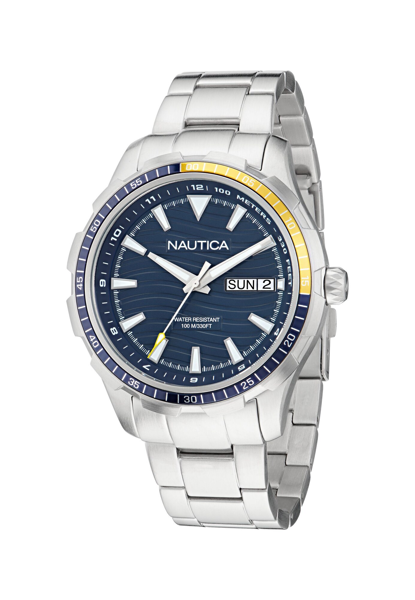Nautica Analoog Horloge 'Nst Everyday' Geel / Zwart / Zilver