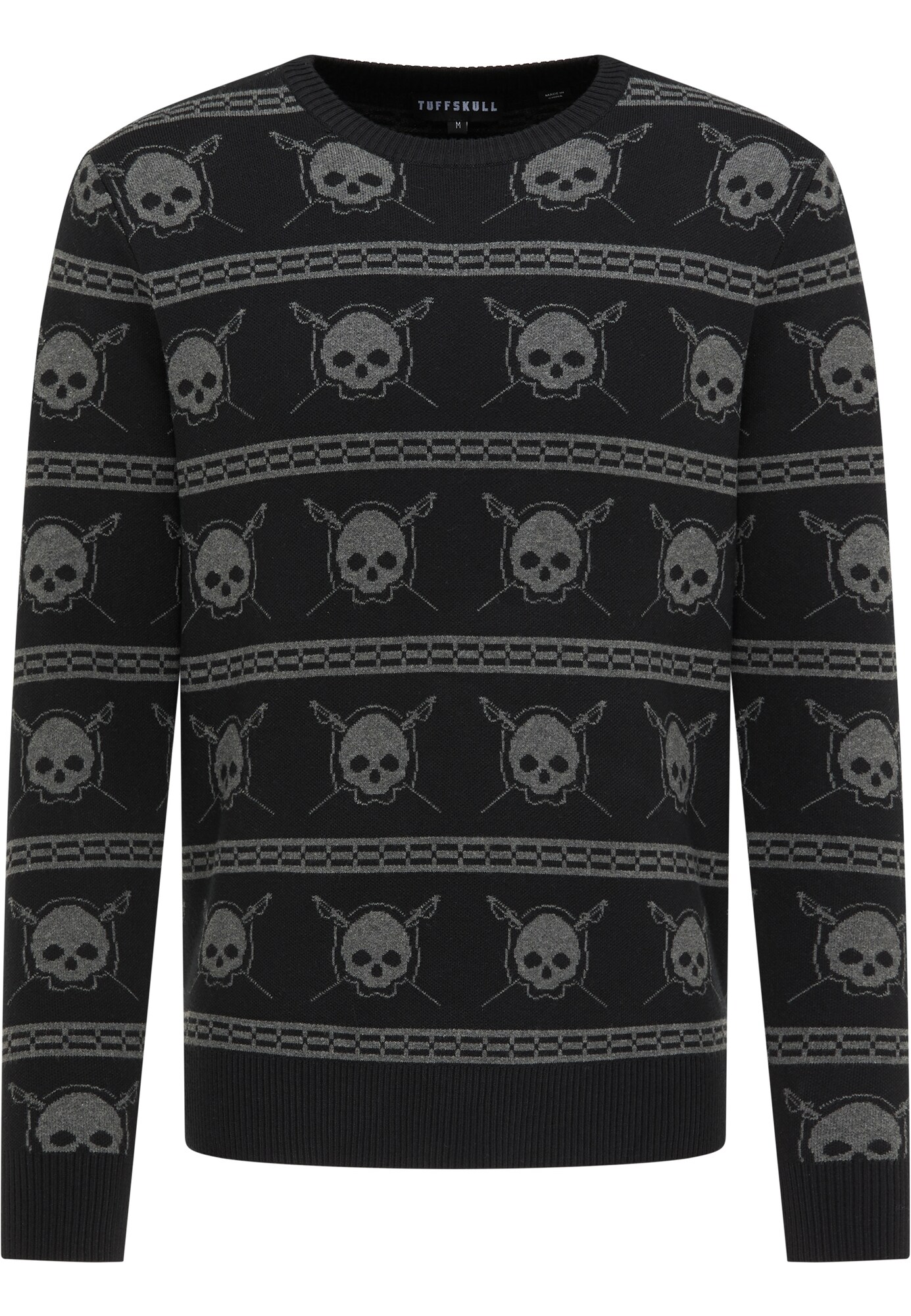 TUFFSKULL Megztinis  juoda / rausvai pilka
