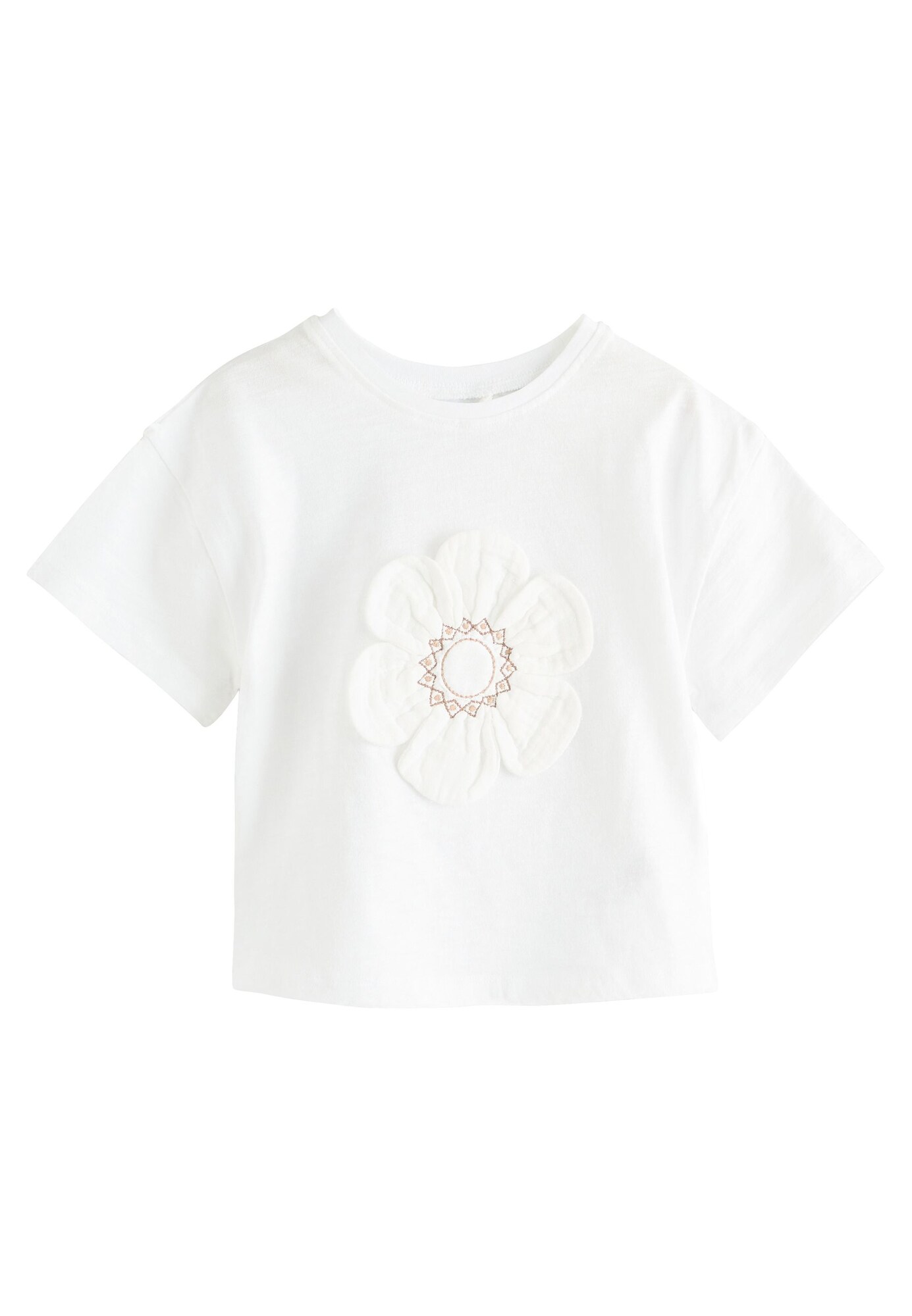 Next Tricou  bej / alb