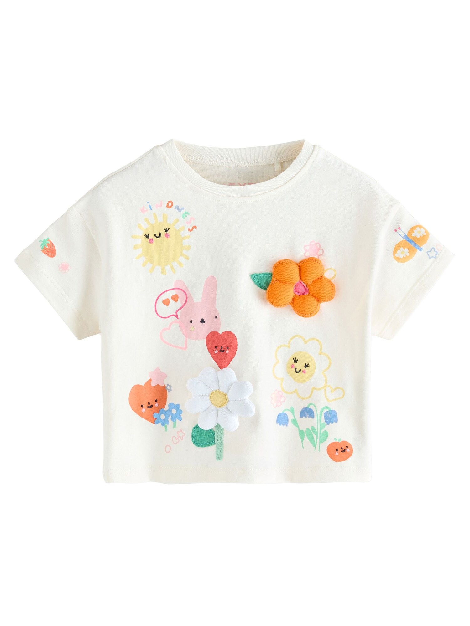 Next Tricou  ecru / galben deschis / portocaliu / roz deschis