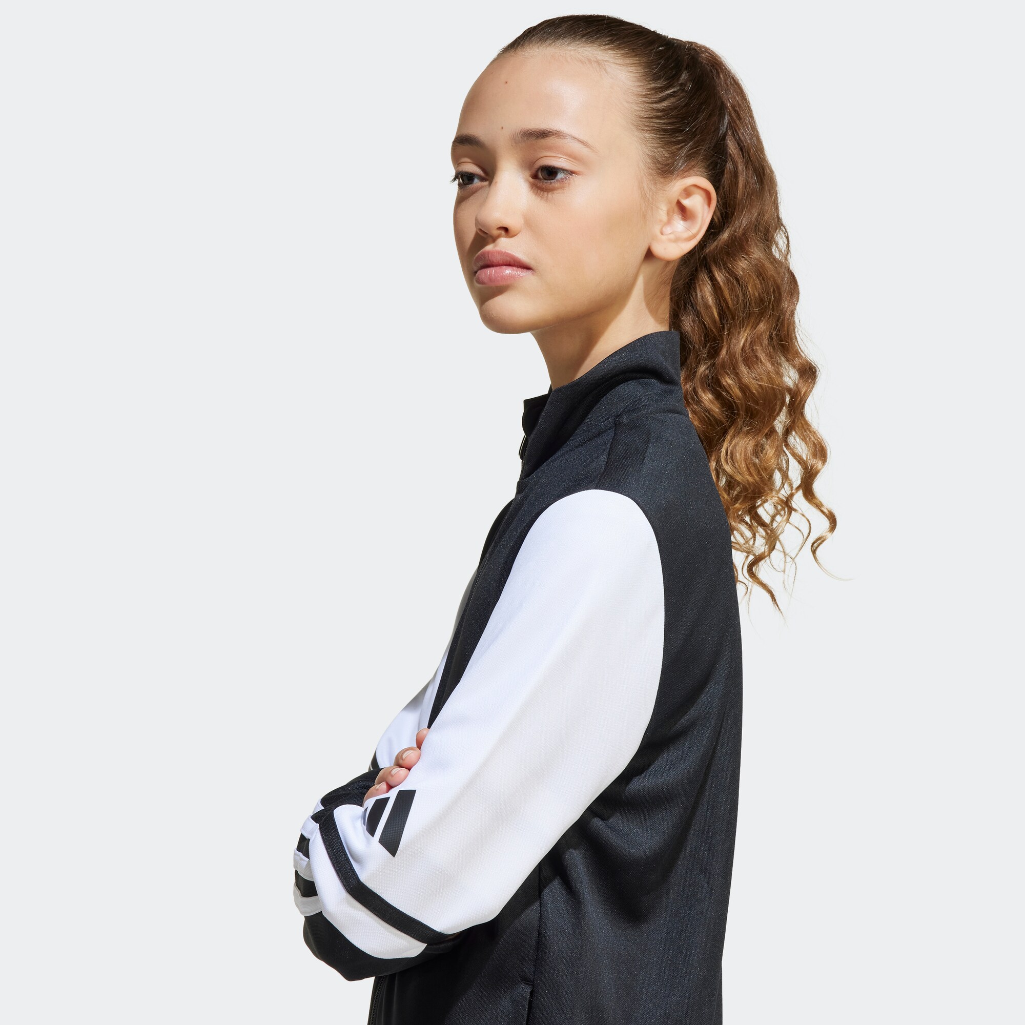 ADIDAS PERFORMANCE Športová bunda 'Sq 25' čierna / biela (obrázok 6)