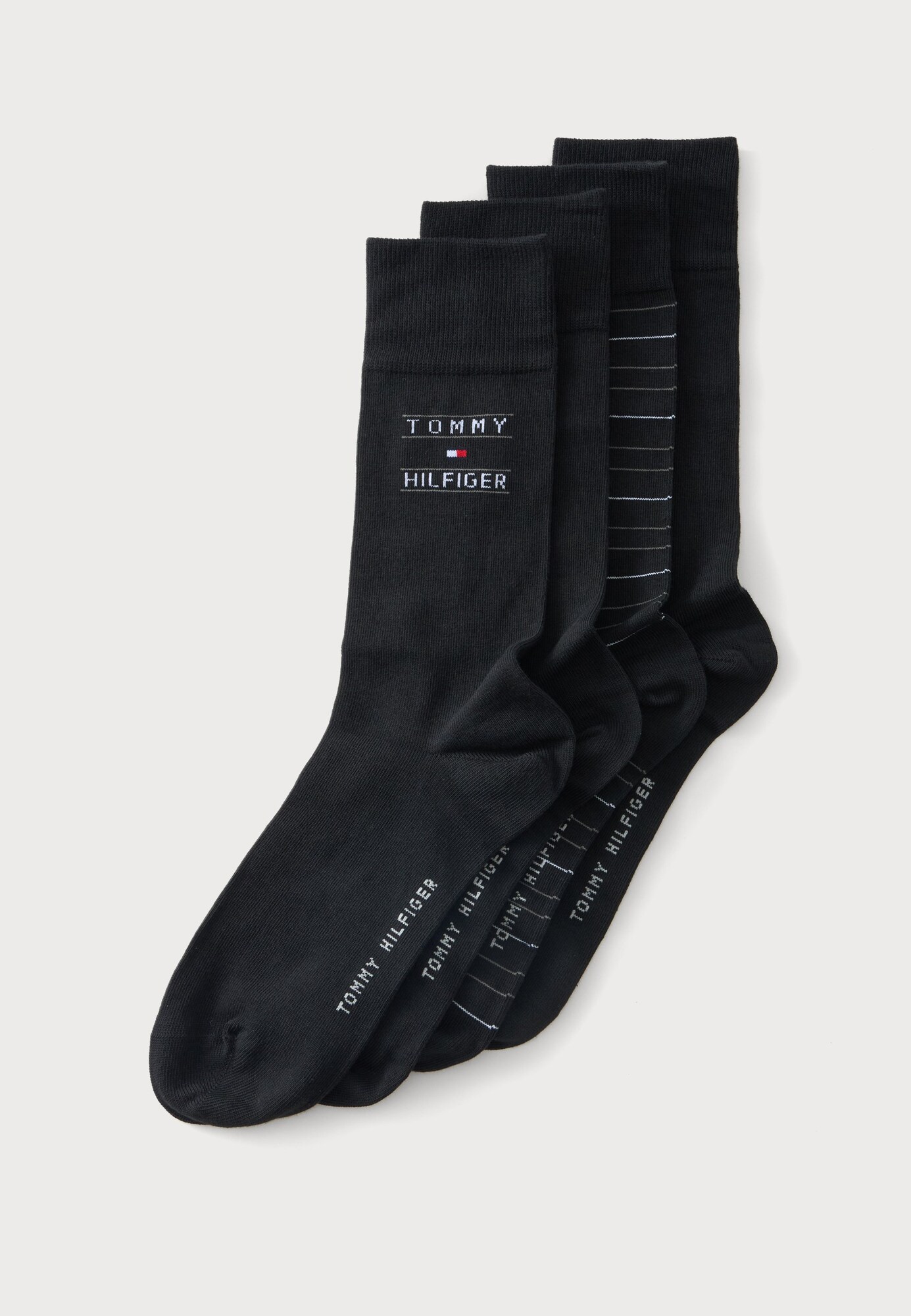 Tommy Hilfiger Underwear Čarape siva / crna / bijela