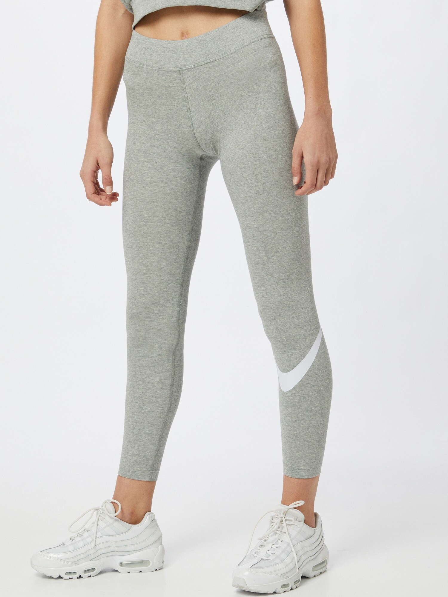 NIKE Leggings 'Essential'  szürke melír / fehér termék 2. képe