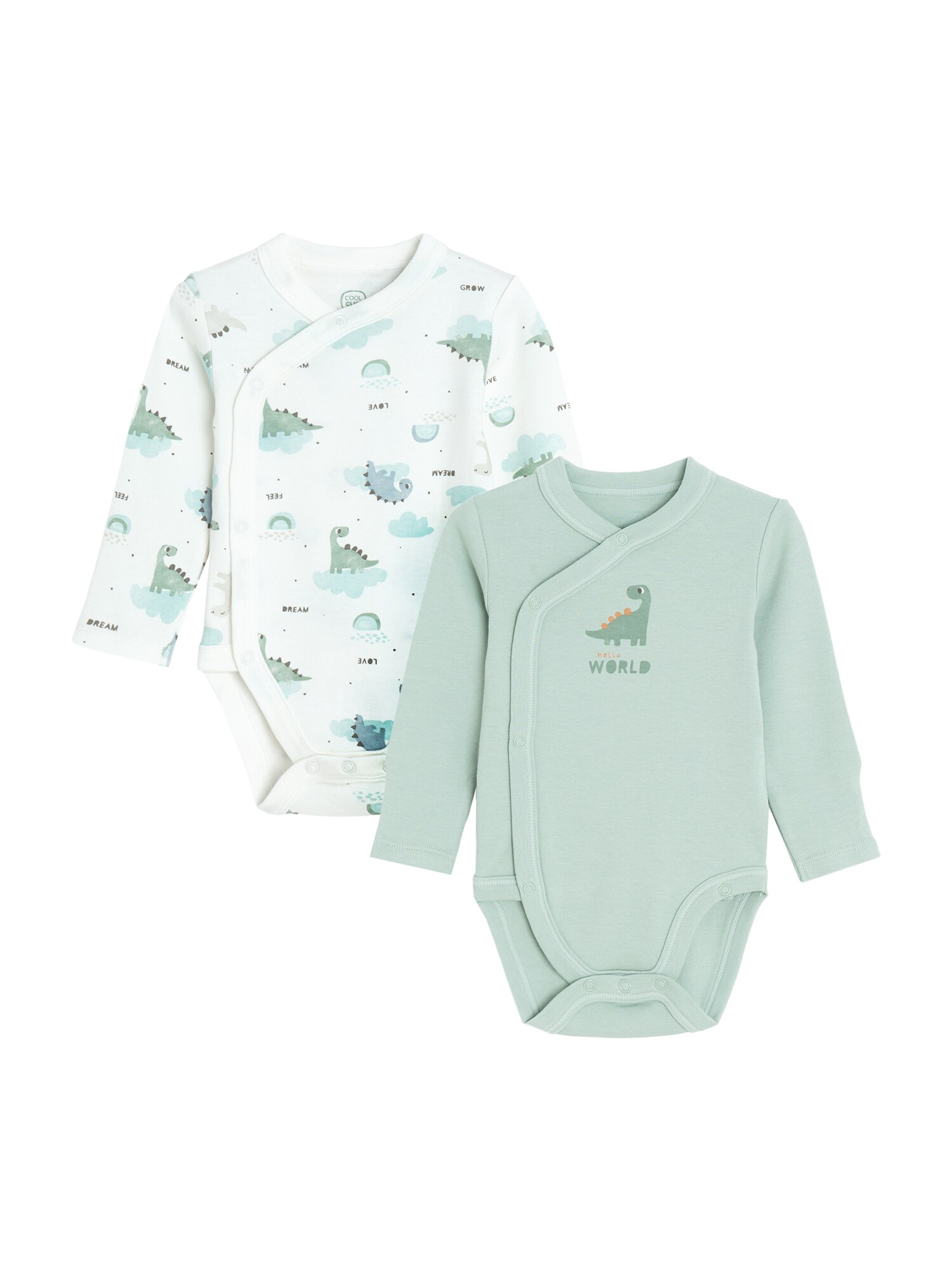 Cool Club Salopetă/Body  albastru deschis / verde pastel / verde închis / alb