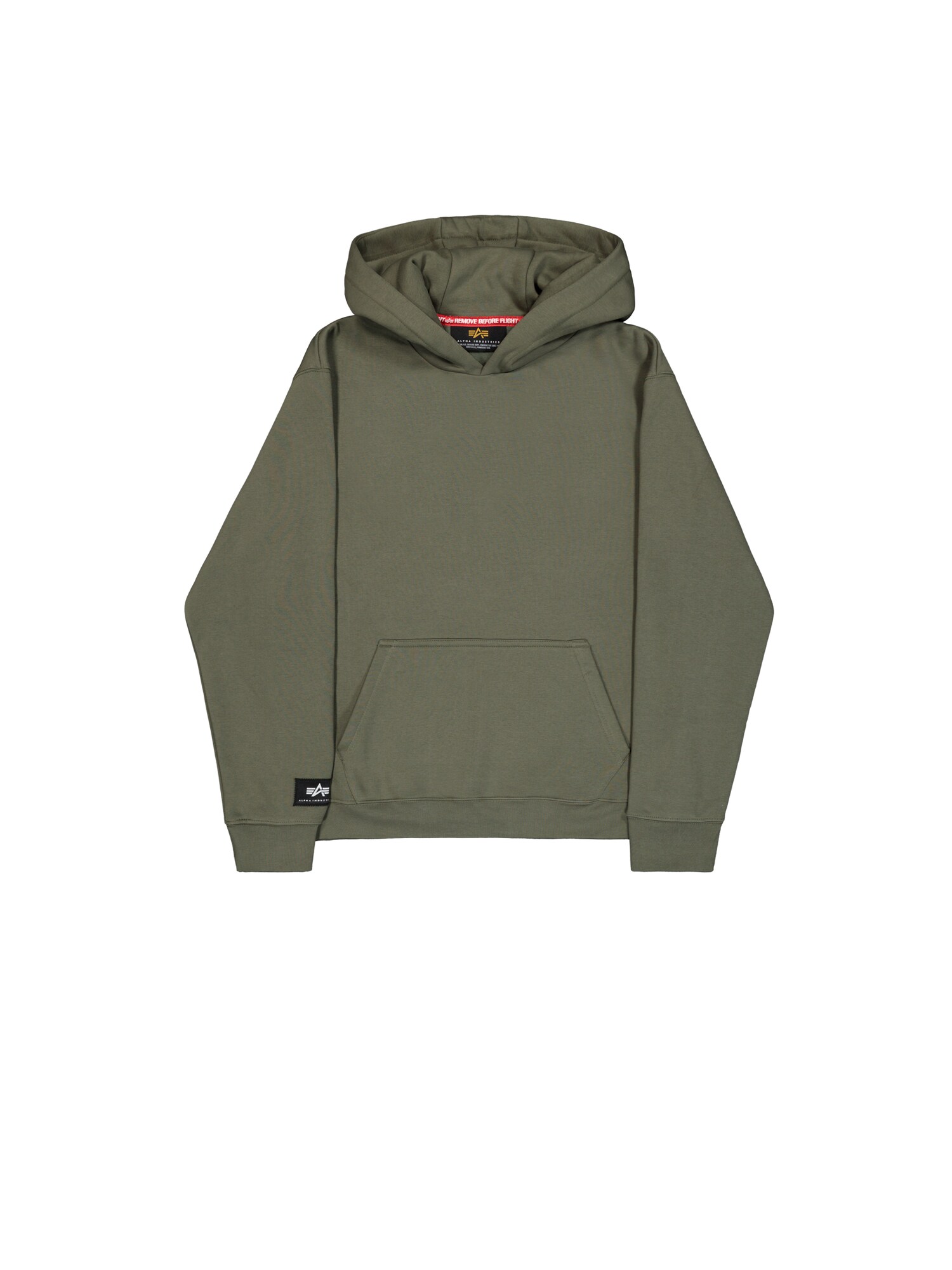 ALPHA INDUSTRIES Bluză de molton Label  oliv