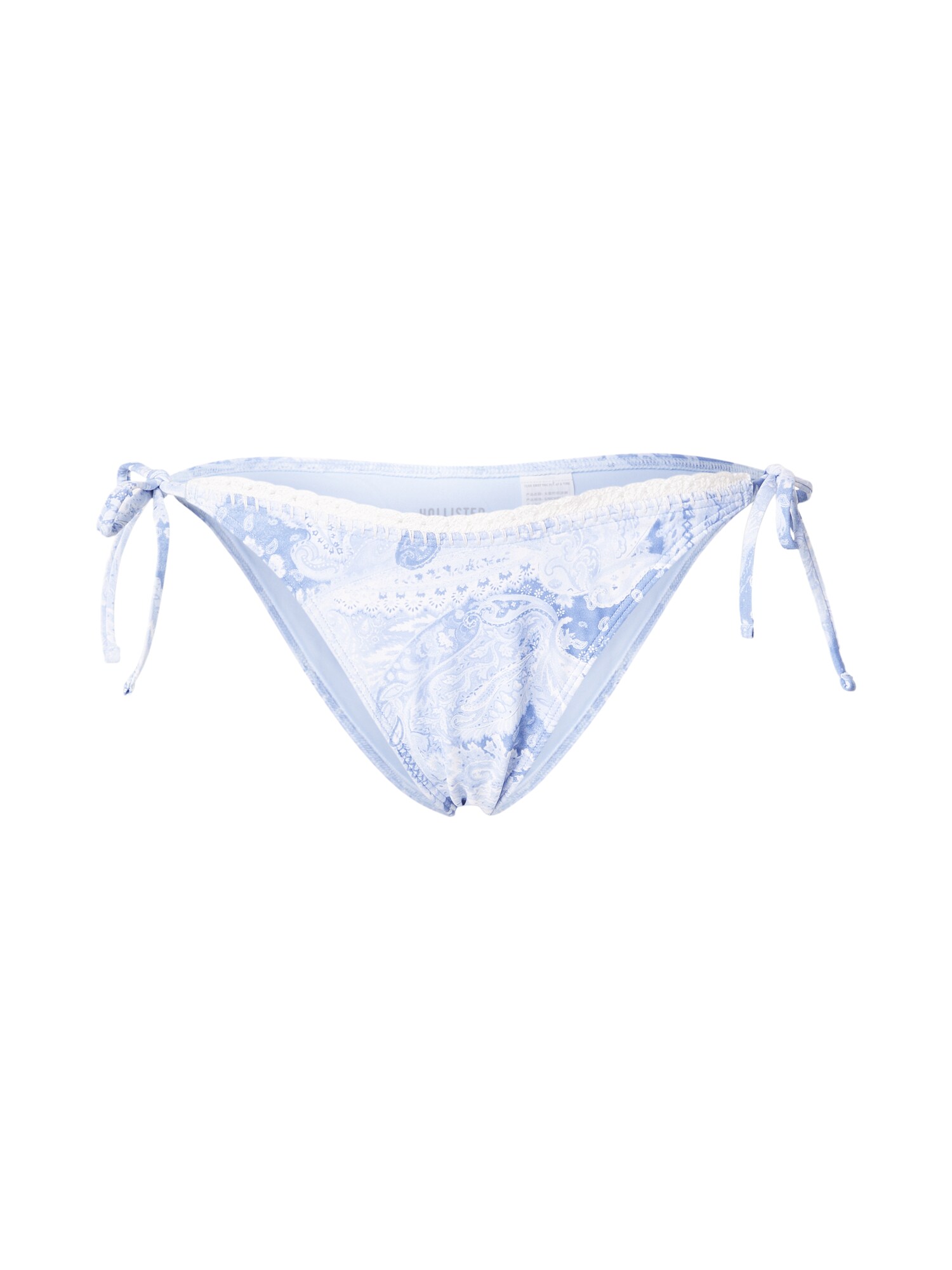 HOLLISTER Slip costum de baie  albastru deschis / alb