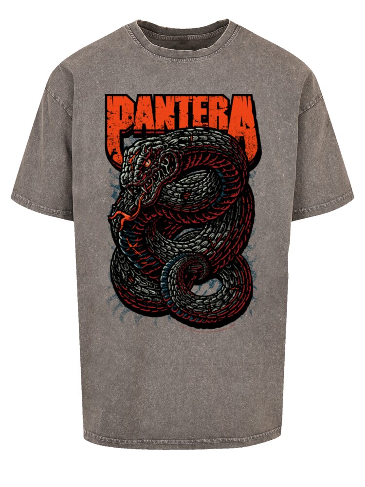 F4NT4STIC T-Shirt 'Pantera Venomous Snake' Herren Größe S grau / orange / schwarz