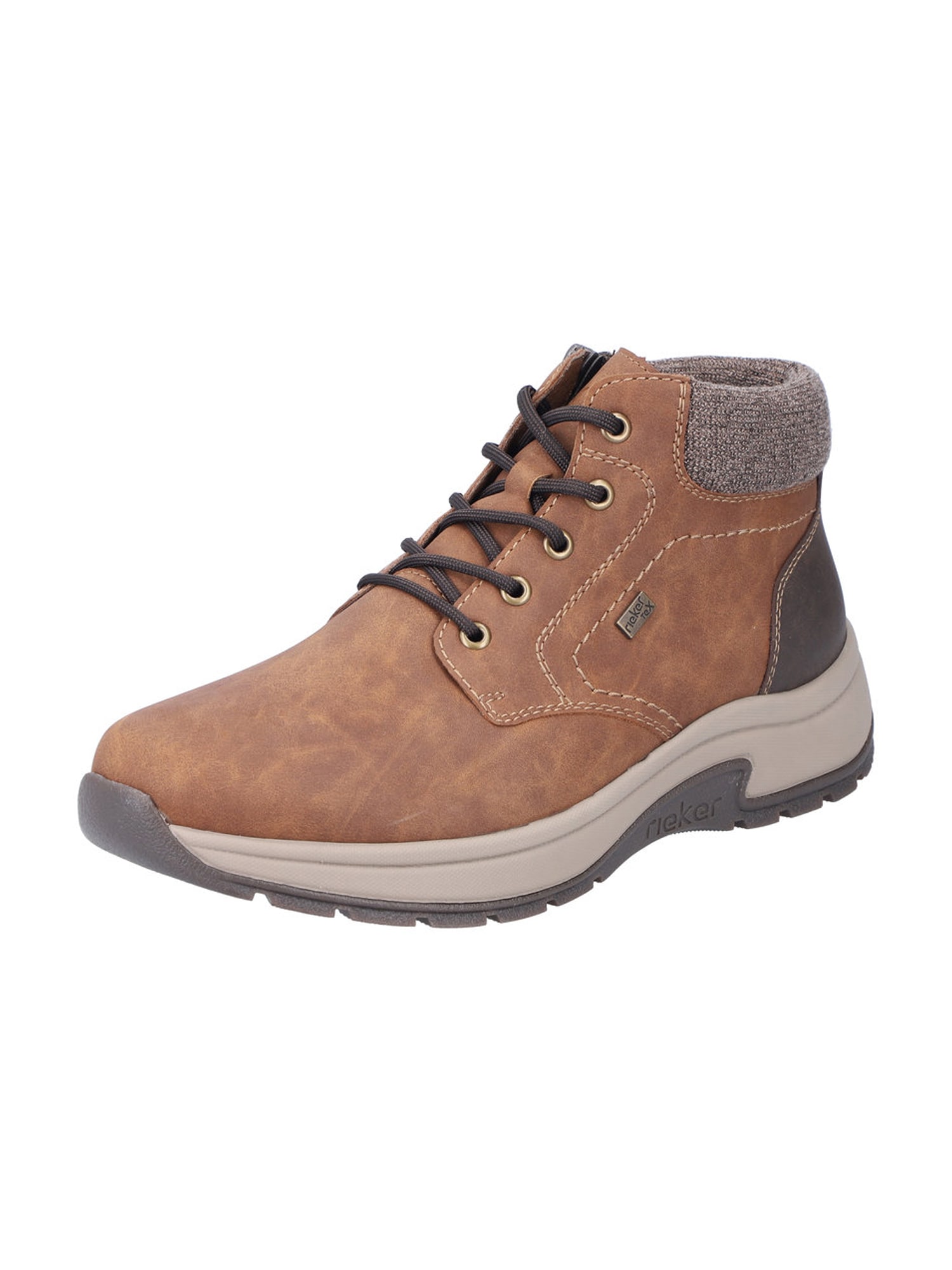 Rieker Bocanci cu șireturi  ciocolatiu / maro mokka / maro amestecat