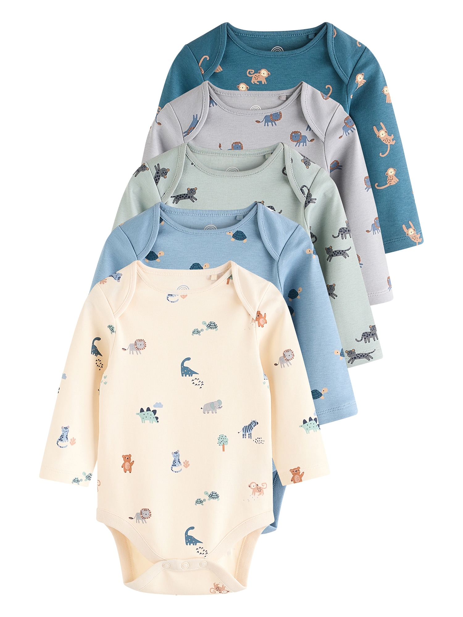 Next Salopetă/Body  culoarea pielii / albastru deschis / gri / verde smarald / negru