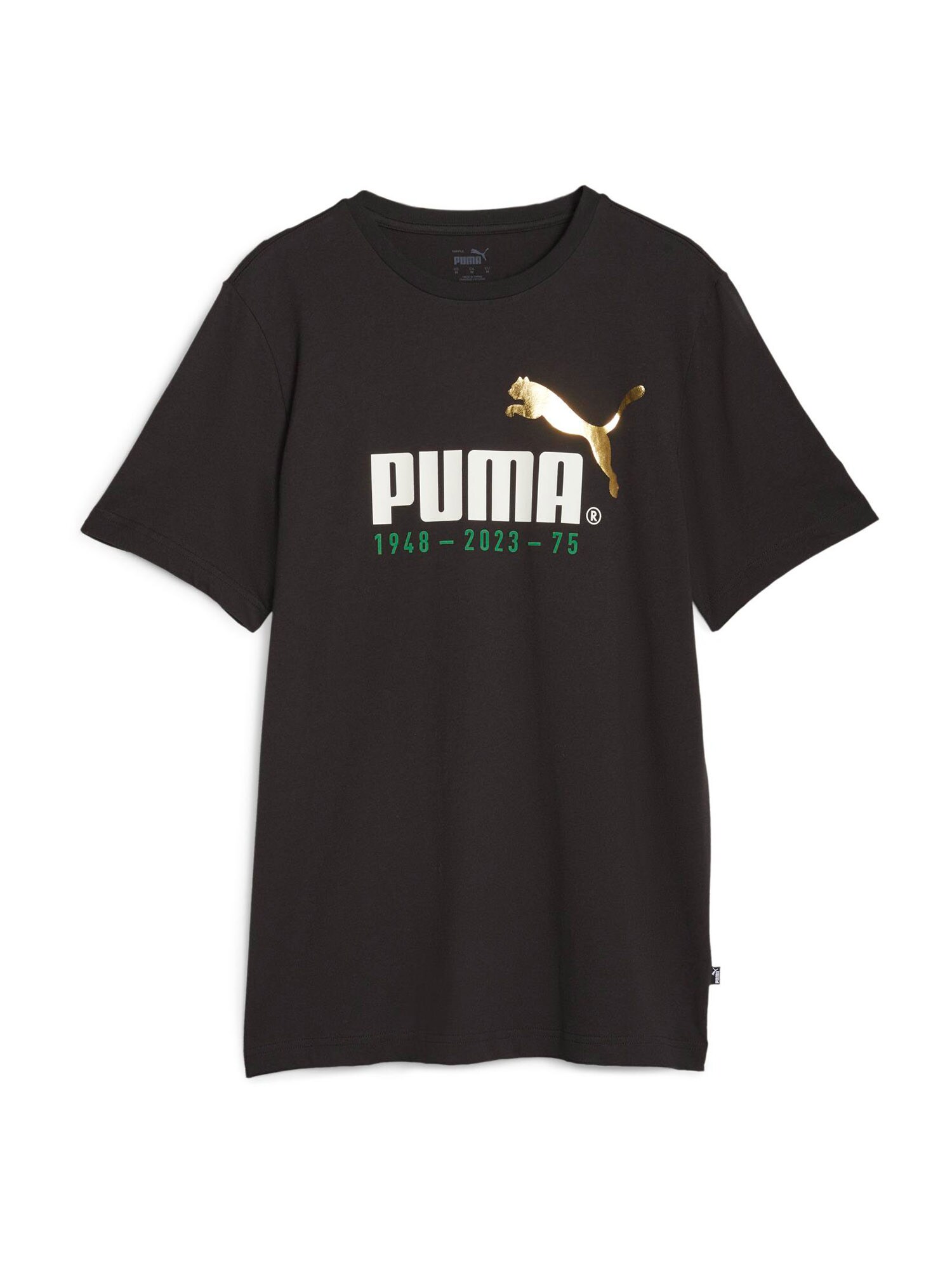 PUMA Функционална тениска  злато / черно / бяло