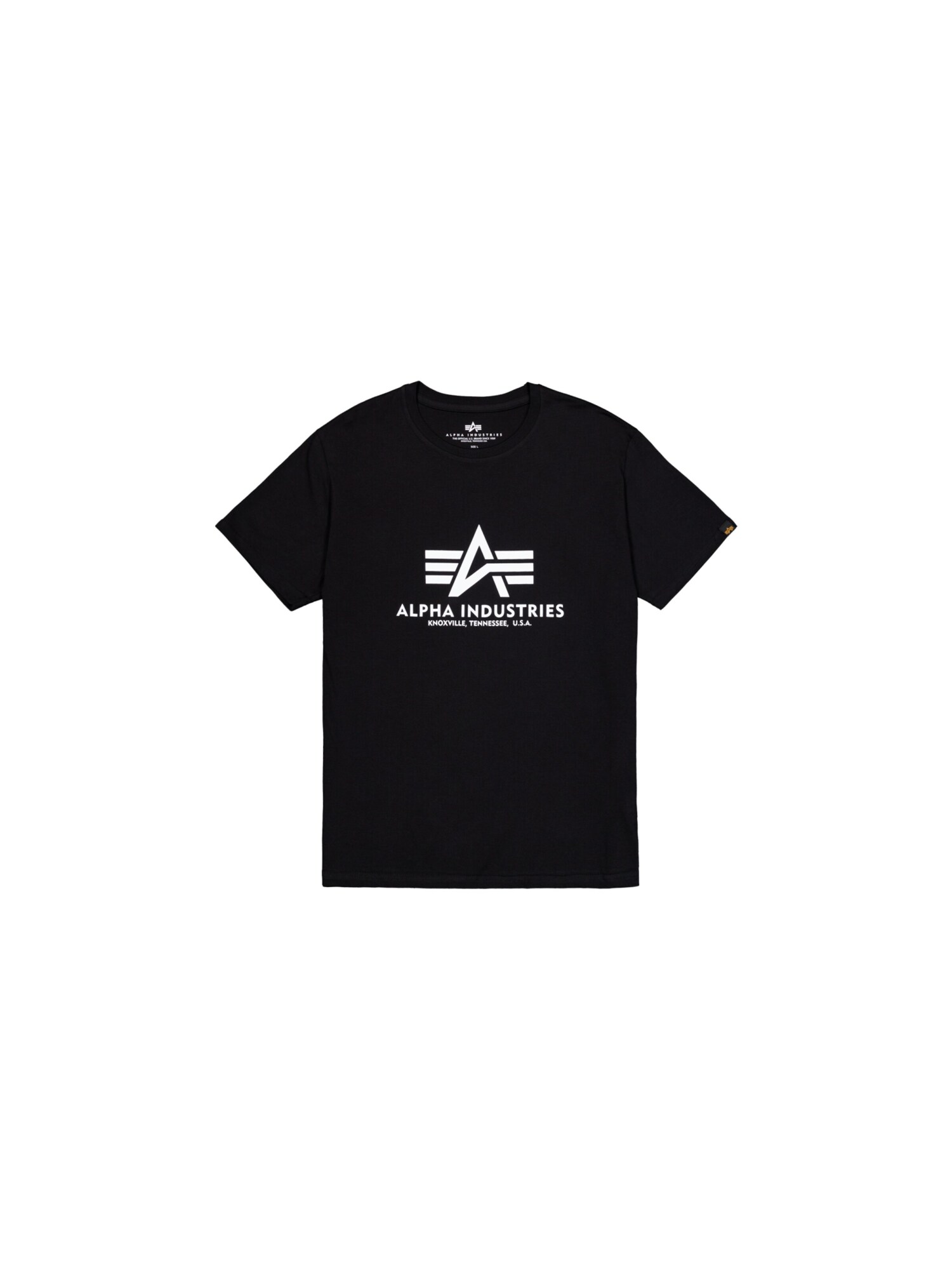 ALPHA INDUSTRIES Camiseta  negro / blanco