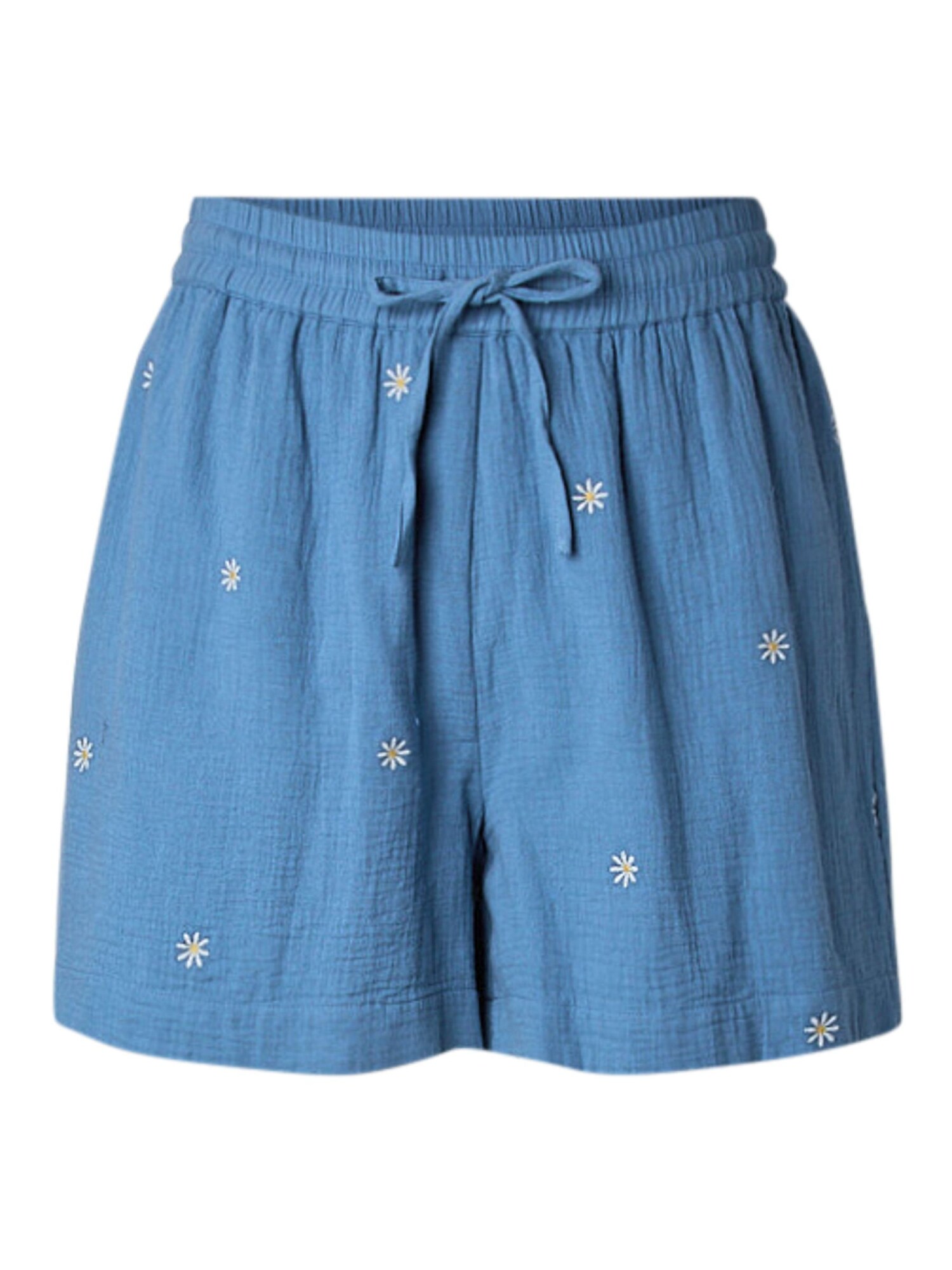 PIECES Pantalón 'PCSastina' azul denim / amarillo / blanco