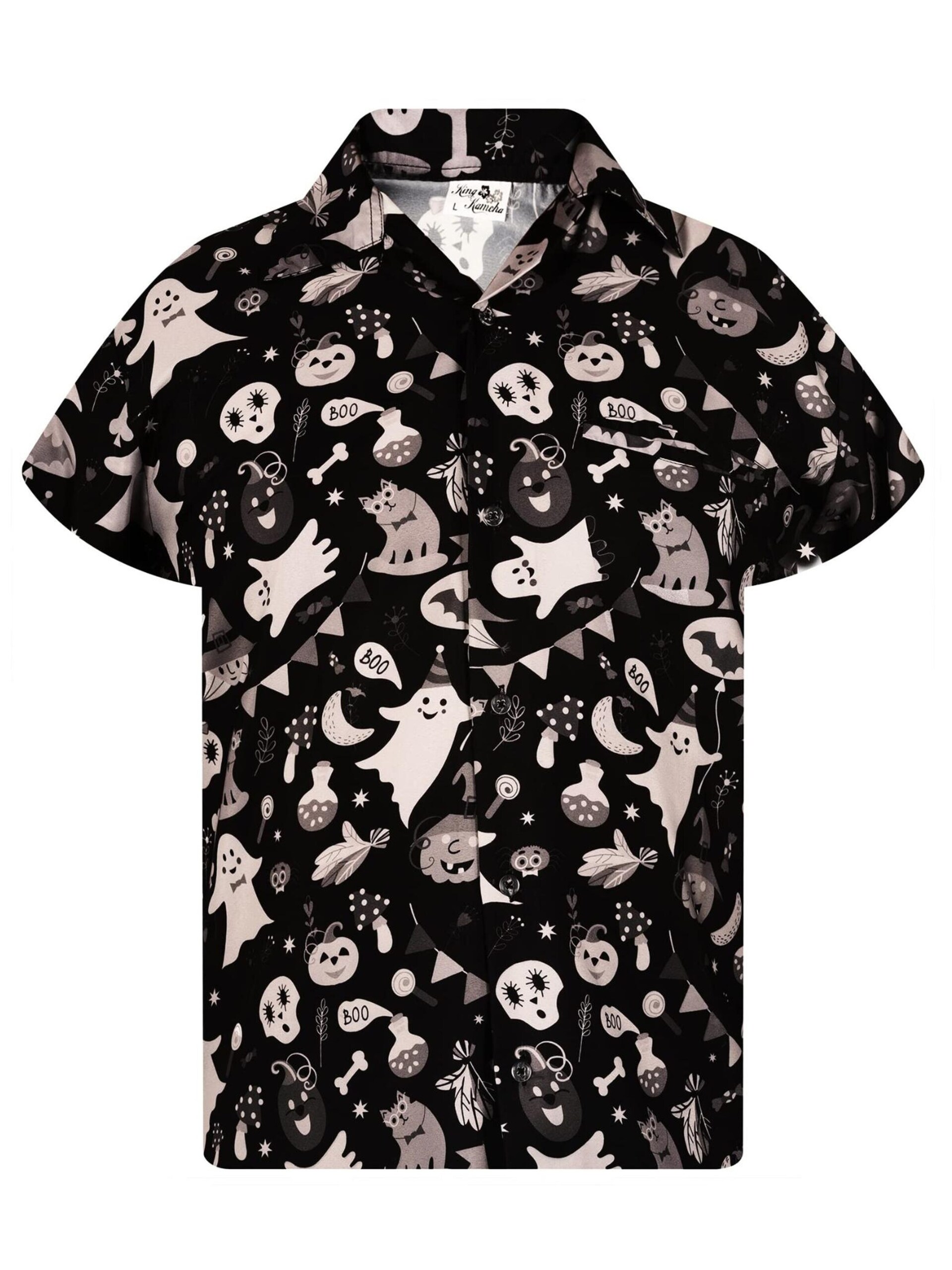 King Kameha T-shirt 'Helloween Pumpkin Ghost' herr