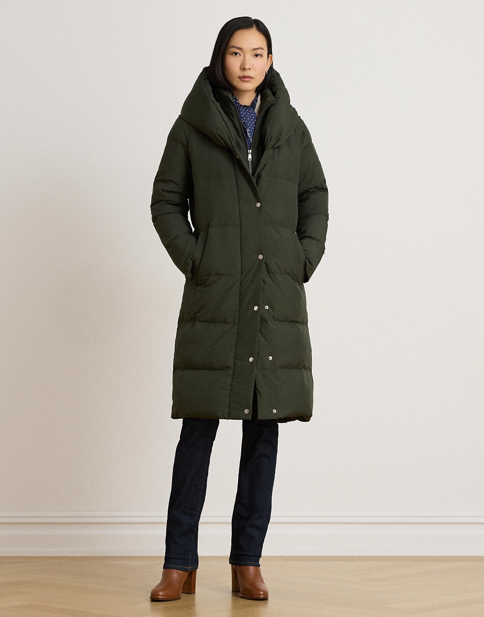 Lauren Ralph Lauren Abrigo de invierno oliva – imagen 2