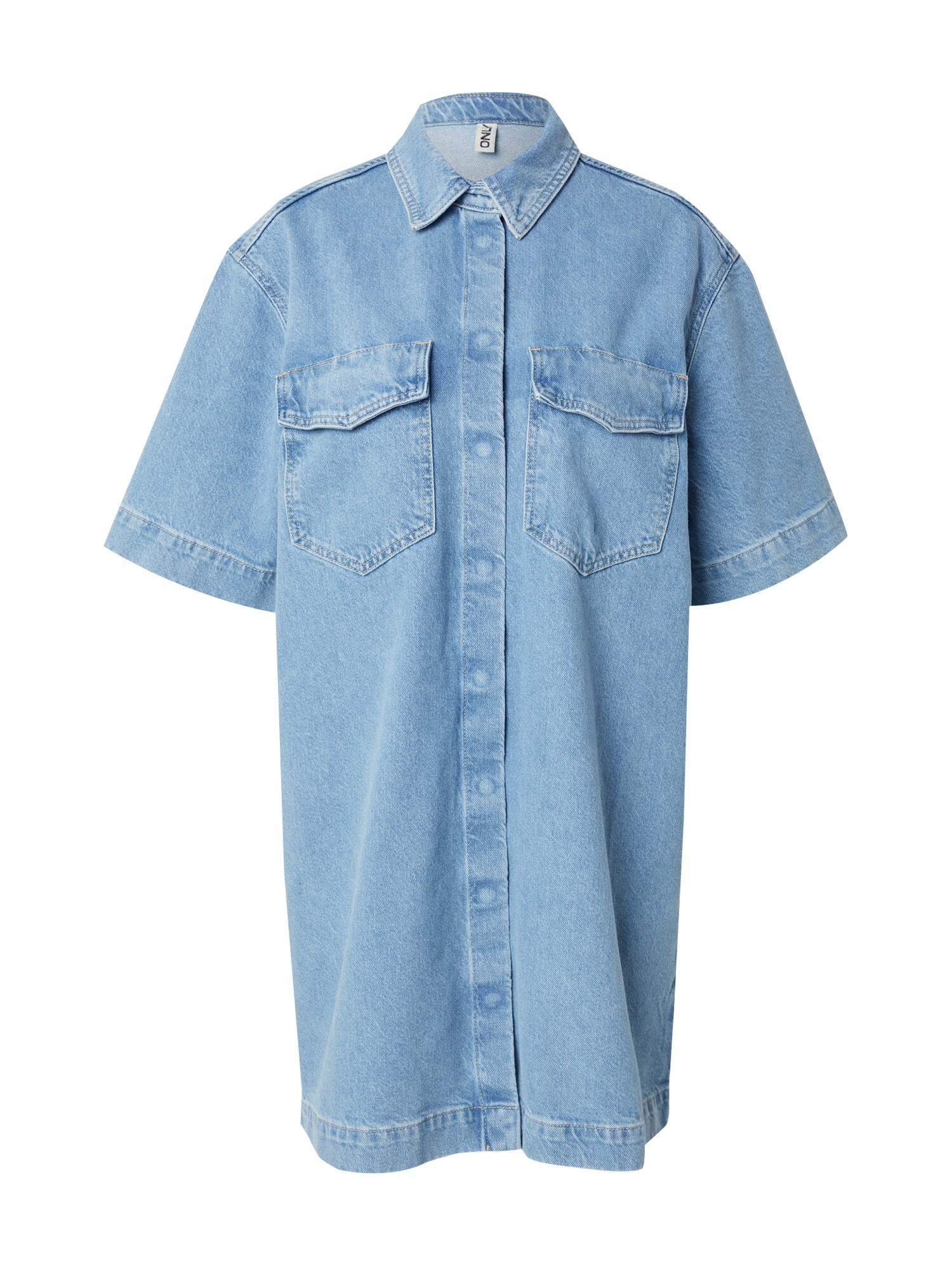 ONLY Vestido camisero  azul denim