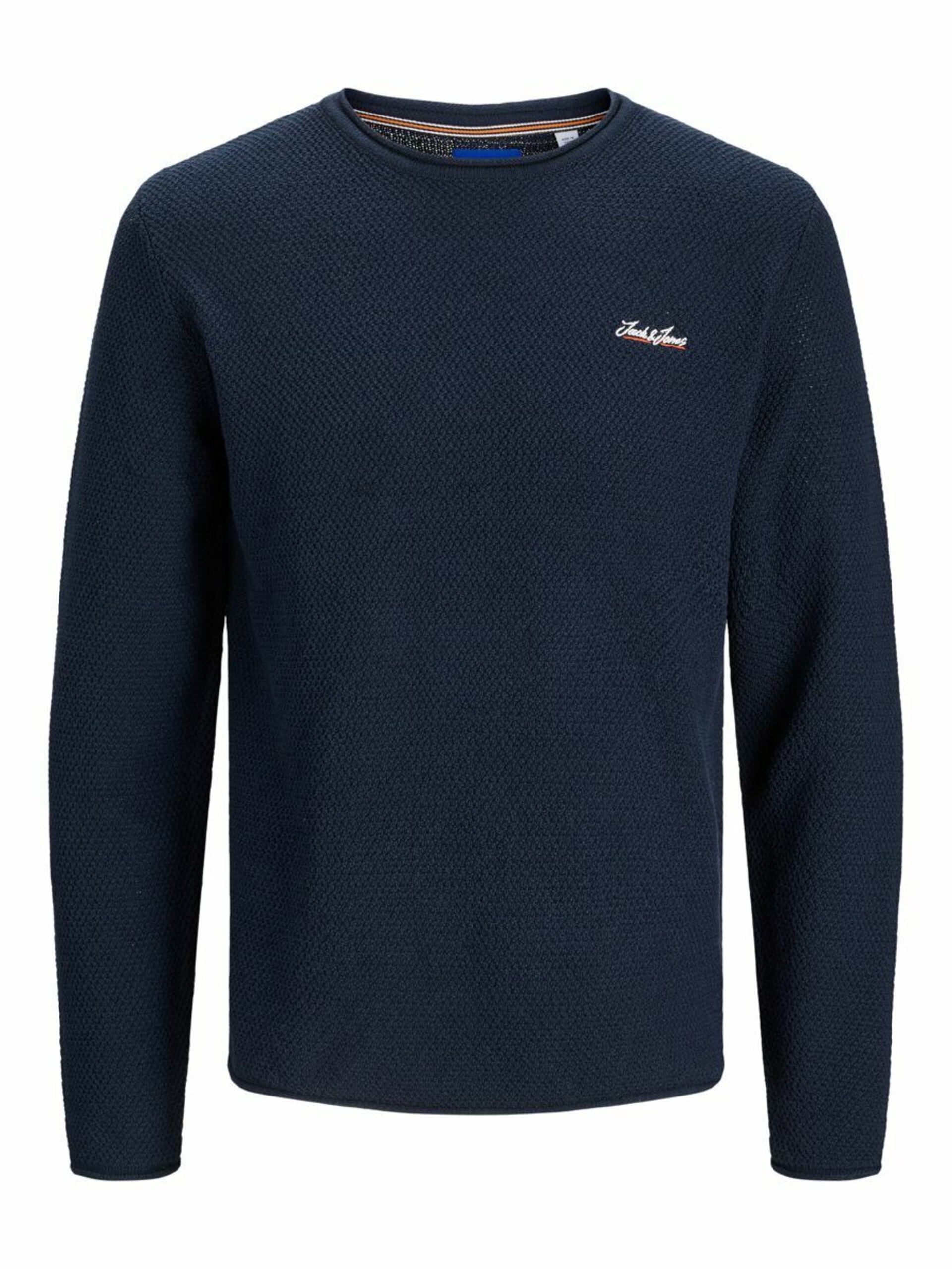 JACK & JONES Tröja 'Paul Tons' nattblå / orange herr