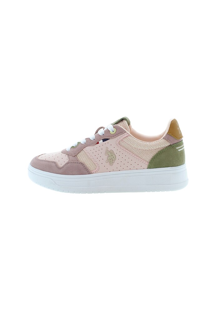 U.S. POLO ASSN. Sneaker Damen Größe 38 hellbraun / oliv / rosé