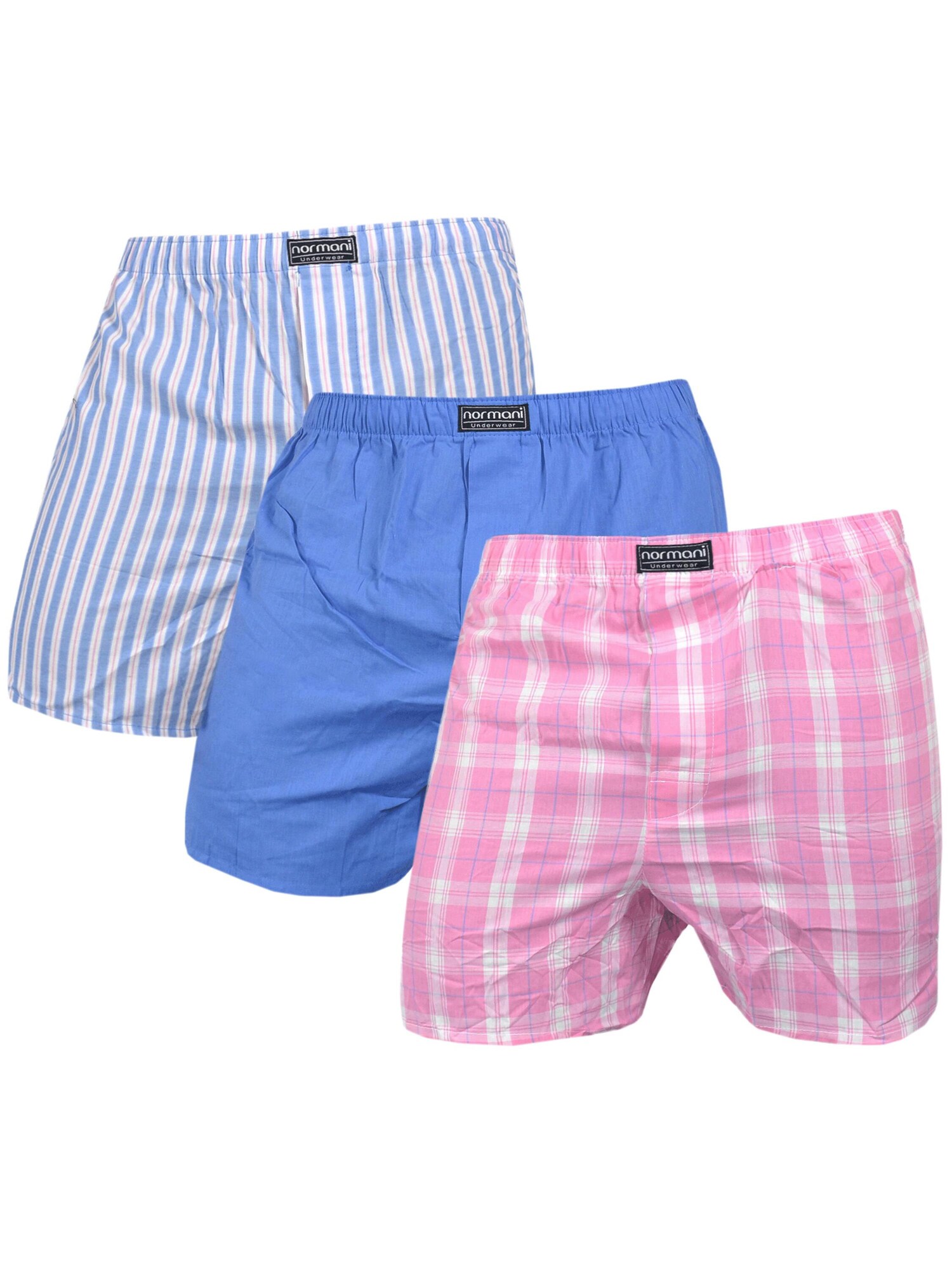 normani Calzoncillo boxer  azul / rosa / blanco