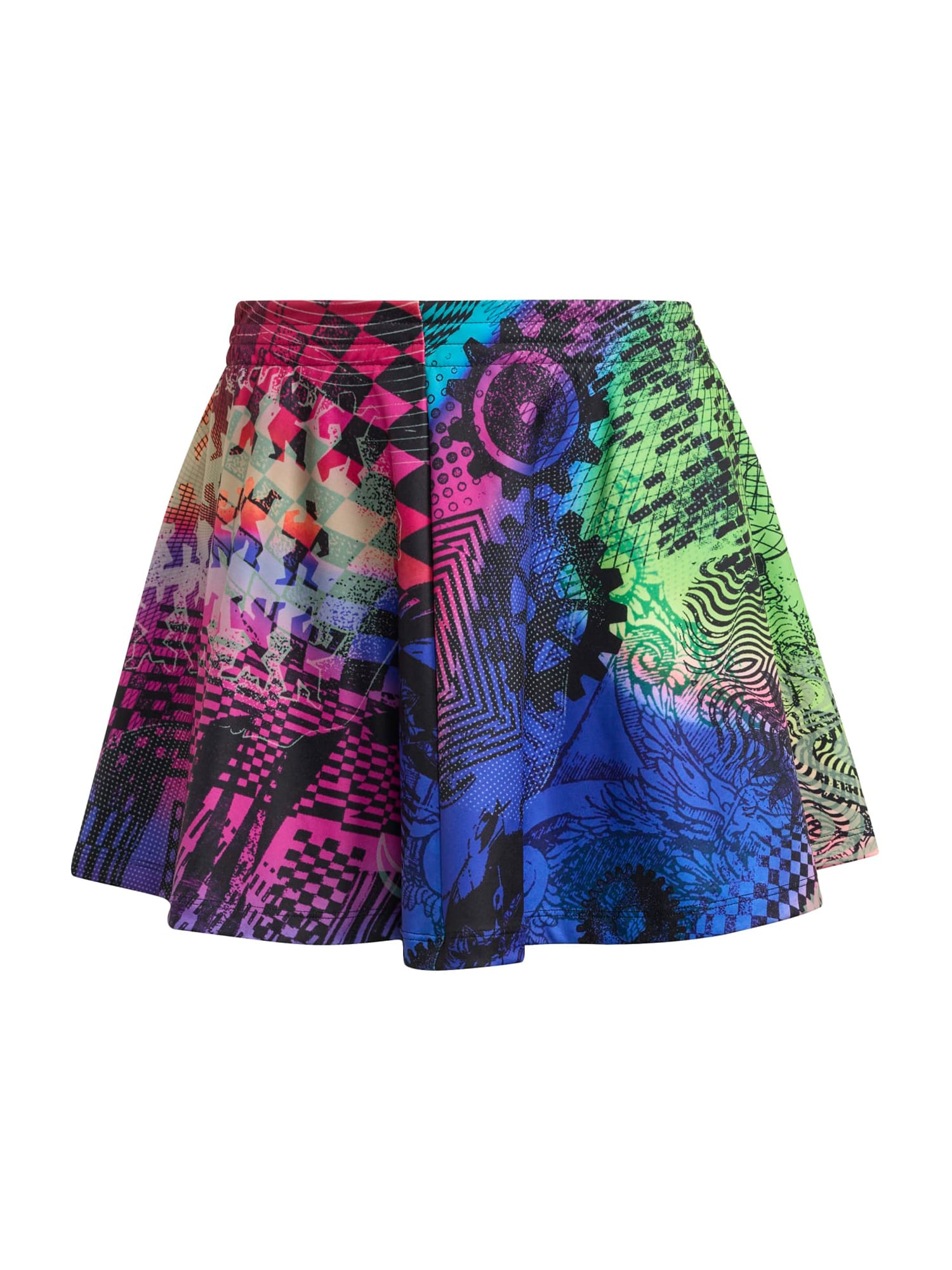 ADIDAS PERFORMANCE Fustă sport x Jeremy Scott  albastru cobalt / verde limetă / fucsia / negru